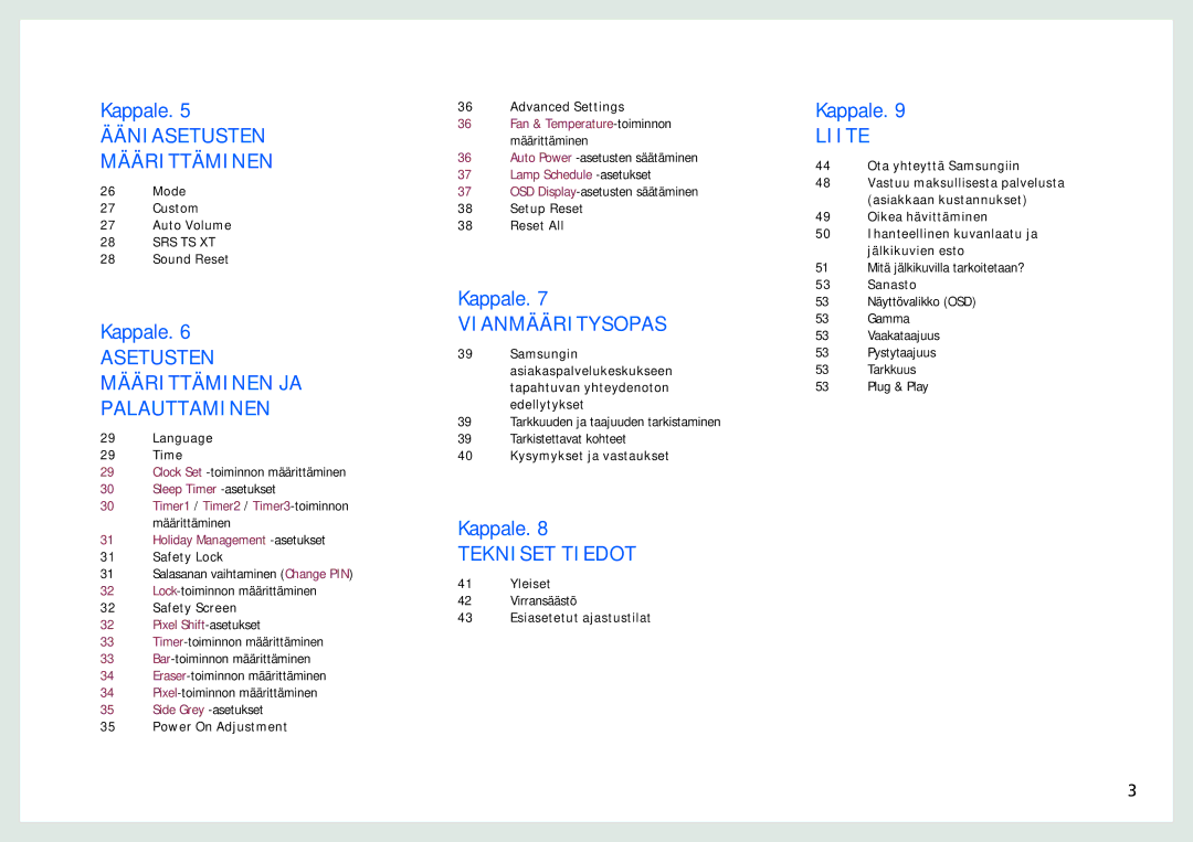 Samsung LH22NLBVLVC/EN manual Tekniset Tiedot 