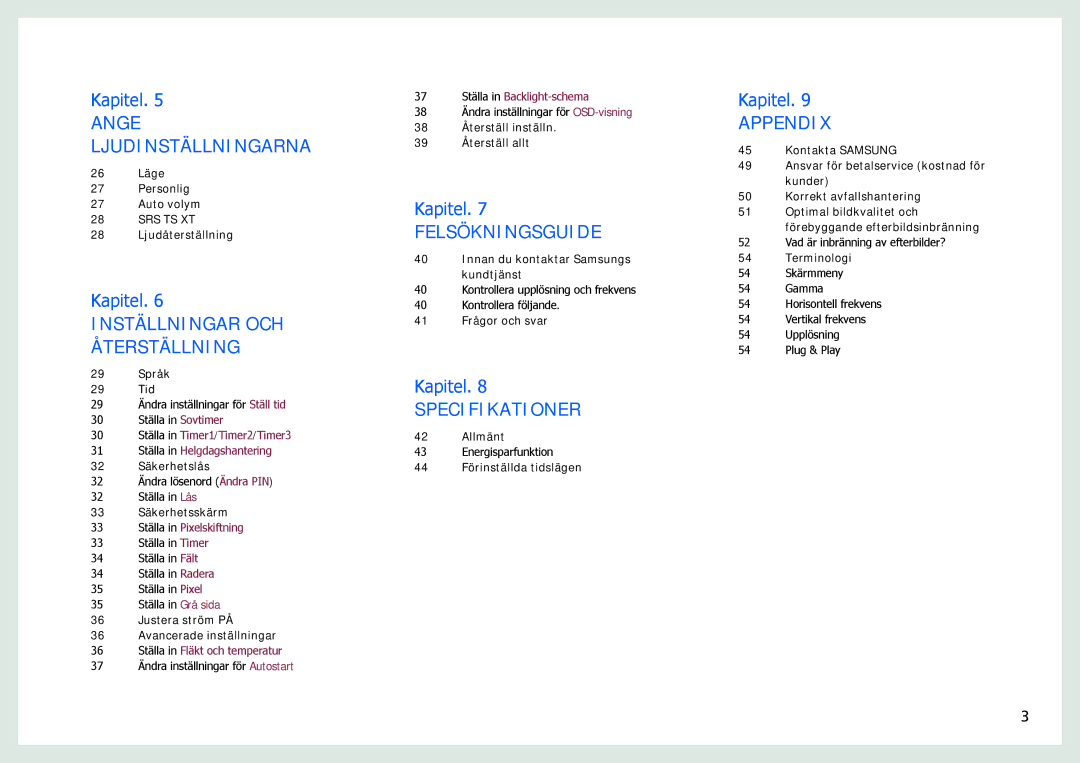 Samsung LH22NLBVLVC/EN manual Specifikationer 