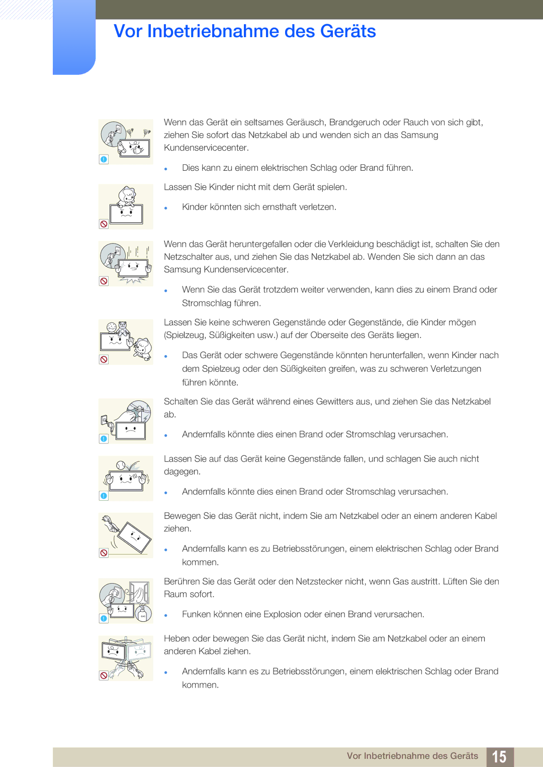 Samsung LH22UDBPLBB/EN manual Gas 