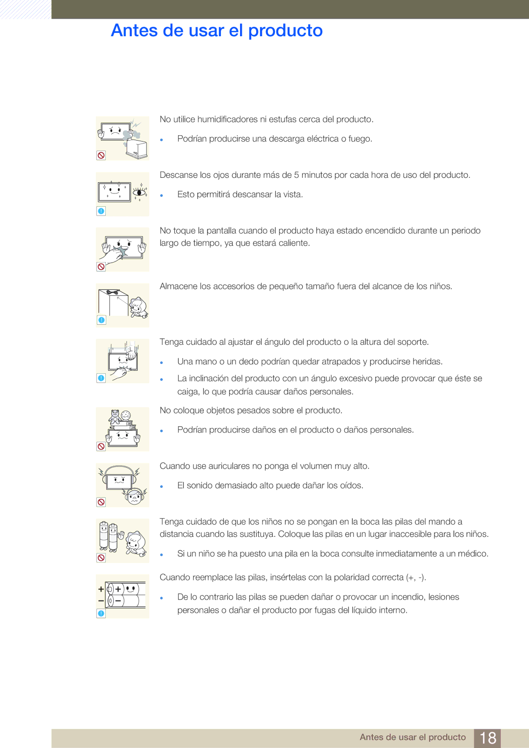 Samsung LH22UDBPLBB/EN manual Personales o dañar el producto por fugas del líquido interno 