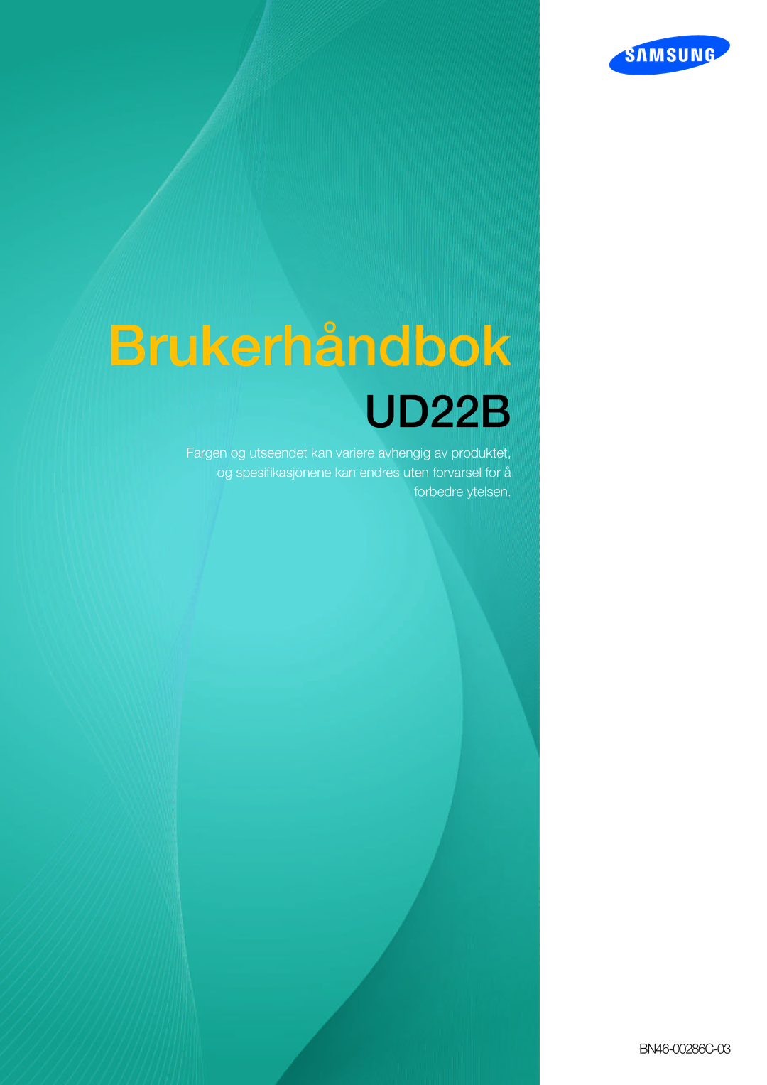 Samsung LH22UDBPLBB/EN manual Brukerhåndbok 