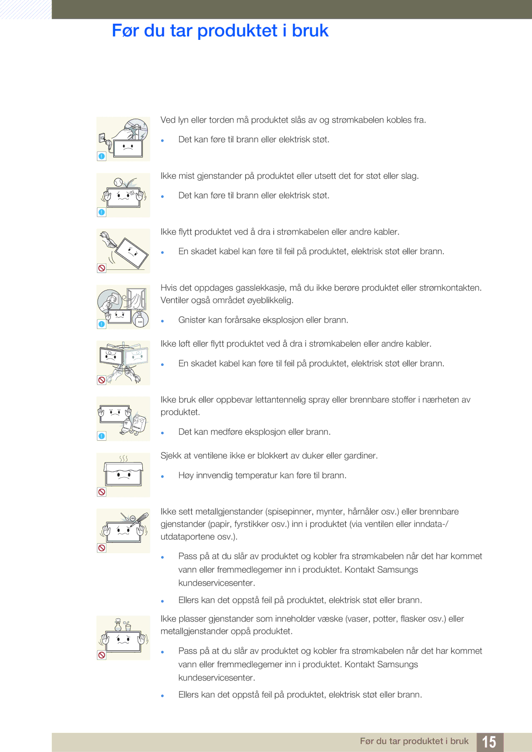 Samsung LH22UDBPLBB/EN manual Gas 