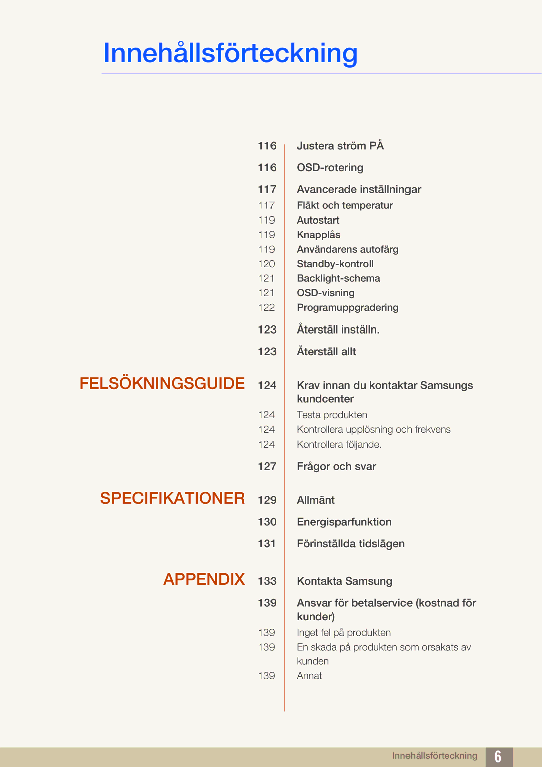 Samsung LH22UDBPLBB/EN manual Felsökningsguide 