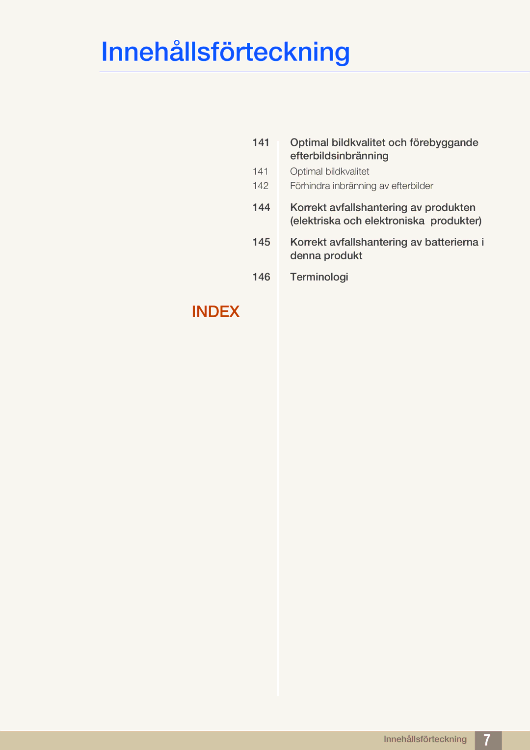 Samsung LH22UDBPLBB/EN manual Index 