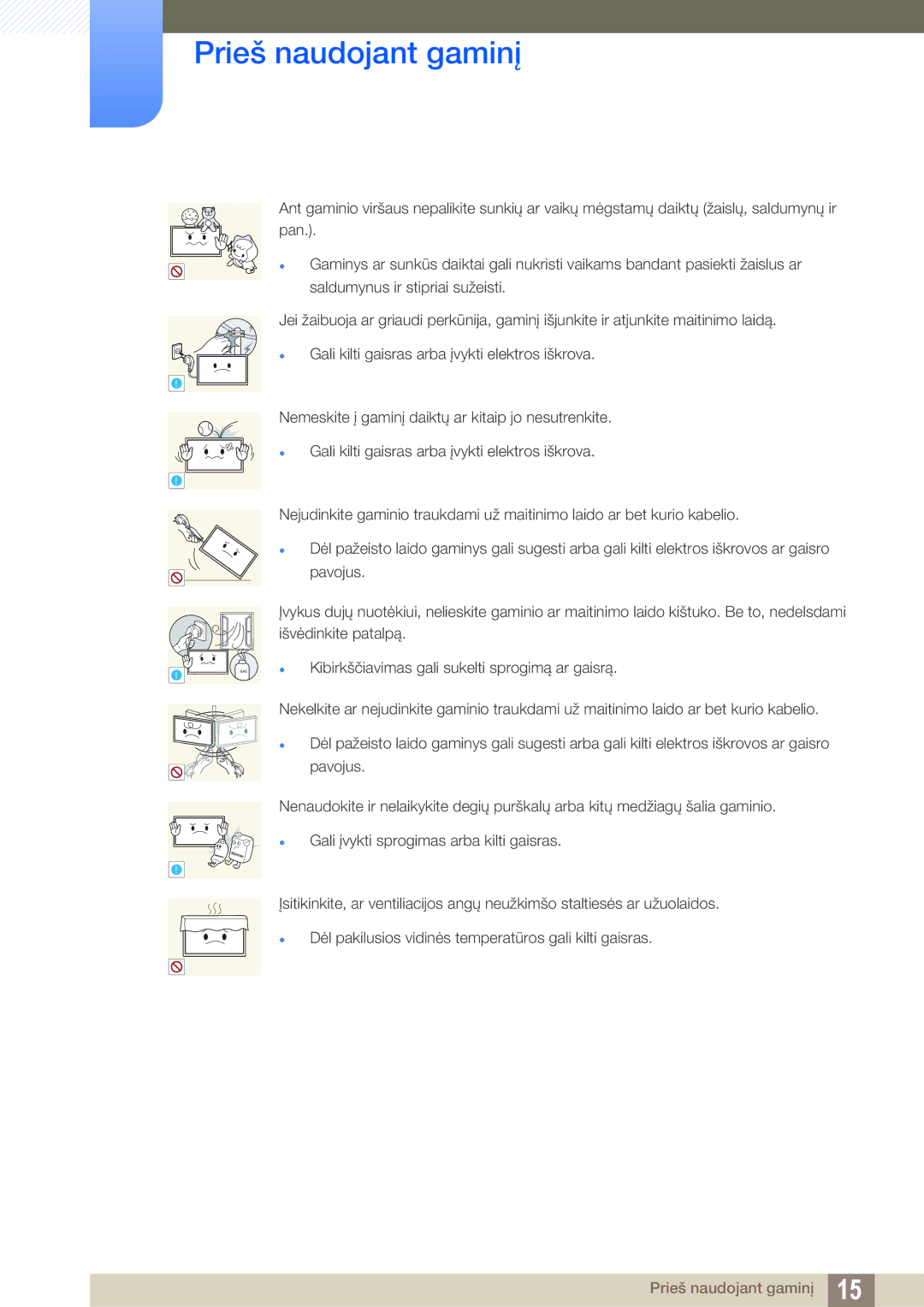 Samsung LH22UDBPLBB/EN manual Gas 