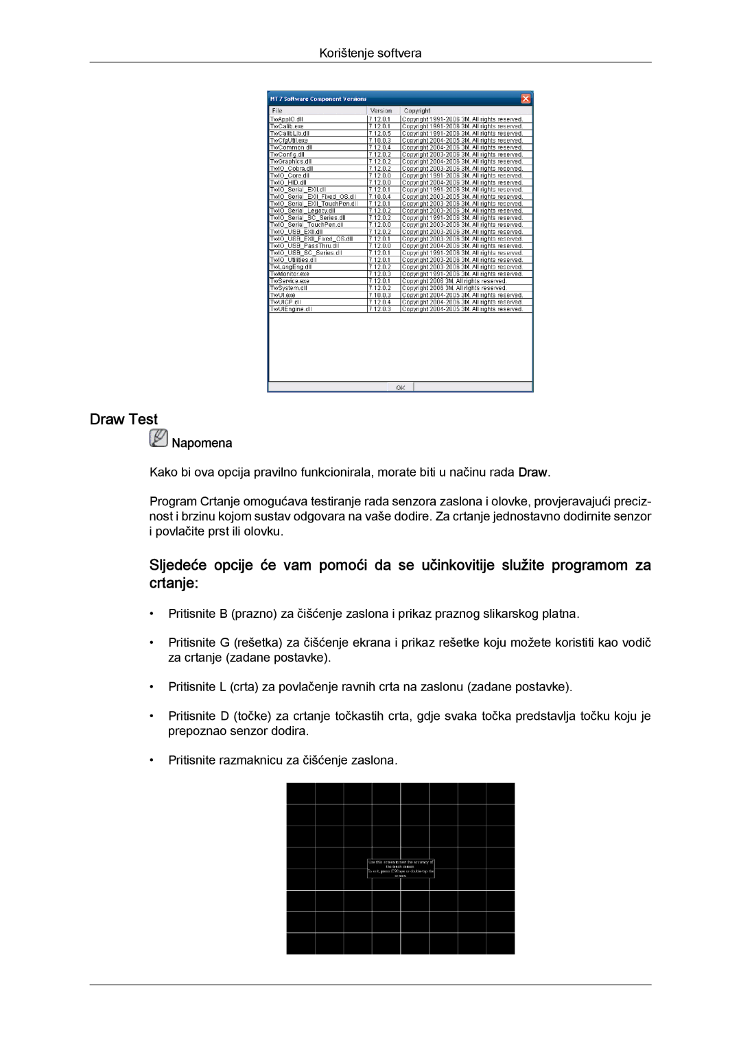 Samsung LH23PTRMBC/EN, LH23PTTMBC/EN manual Draw Test 