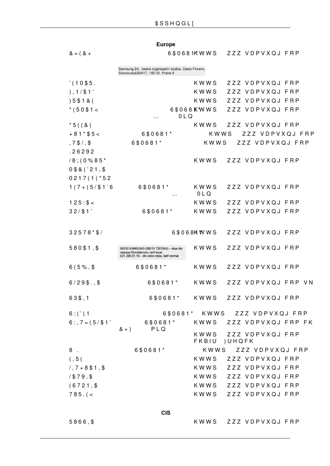 Samsung LH23PTRMBC/EN, LH23PTSMBC/EN, LH23PTTMBC/EN, LH23PTRHBC/EN, LH23PTVHBC/EN manual Cis 