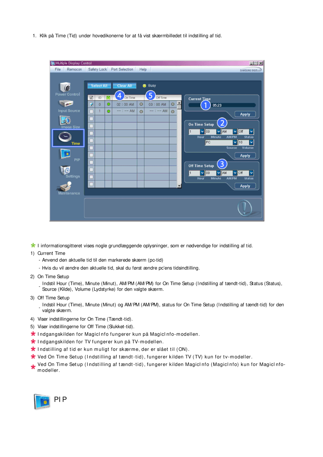 Samsung LH23PTTMBC/EN, LH23PTSMBC/EN, LH23PTRMBC/EN, LH23PTRHBC/EN, LH23PTVHBC/EN manual Pip 