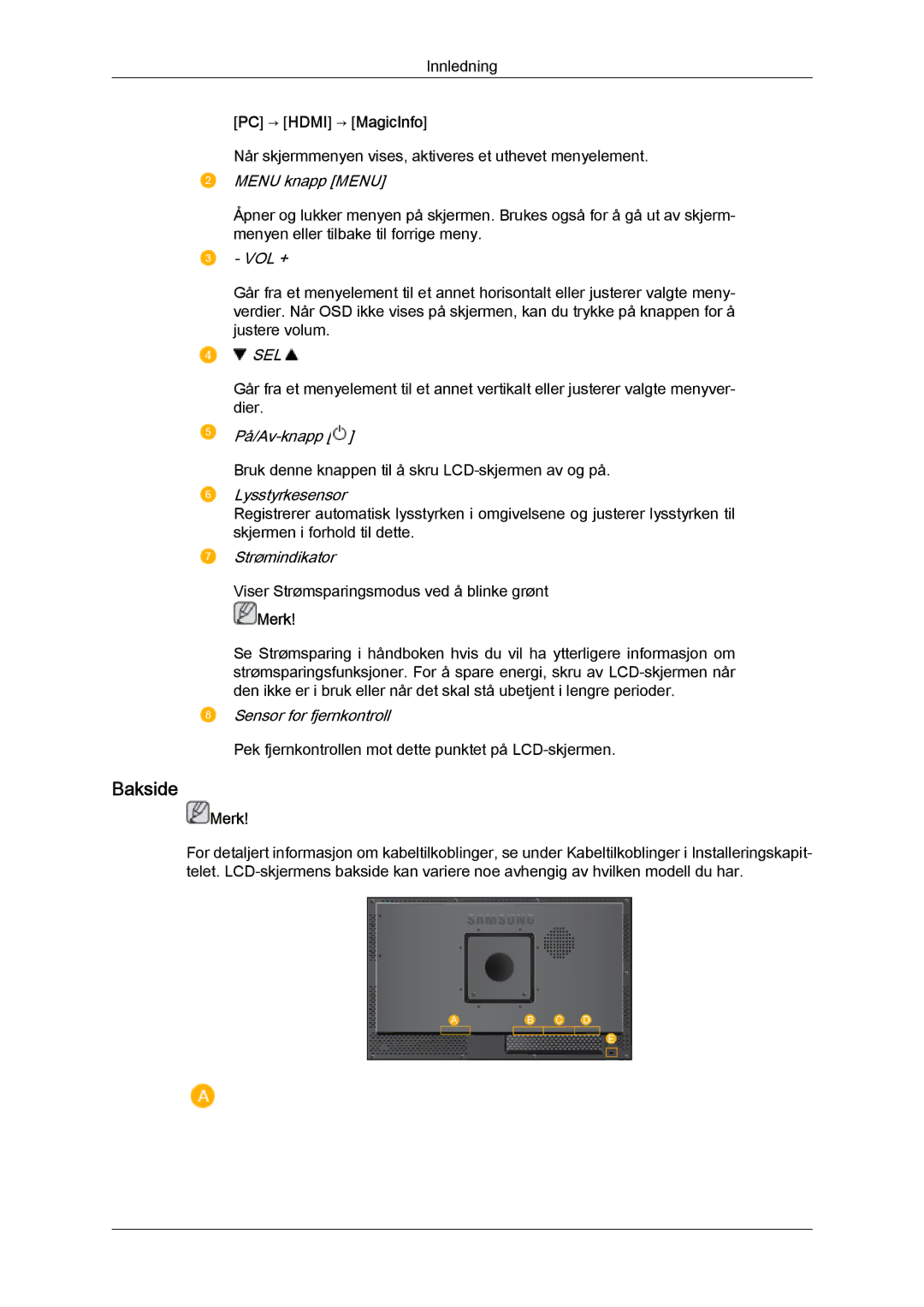 Samsung LH23PTRHBC/EN, LH23PTSMBC/EN, LH23PTRMBC/EN, LH23PTTMBC/EN, LH23PTVHBC/EN manual Bakside, PC → Hdmi → MagicInfo 