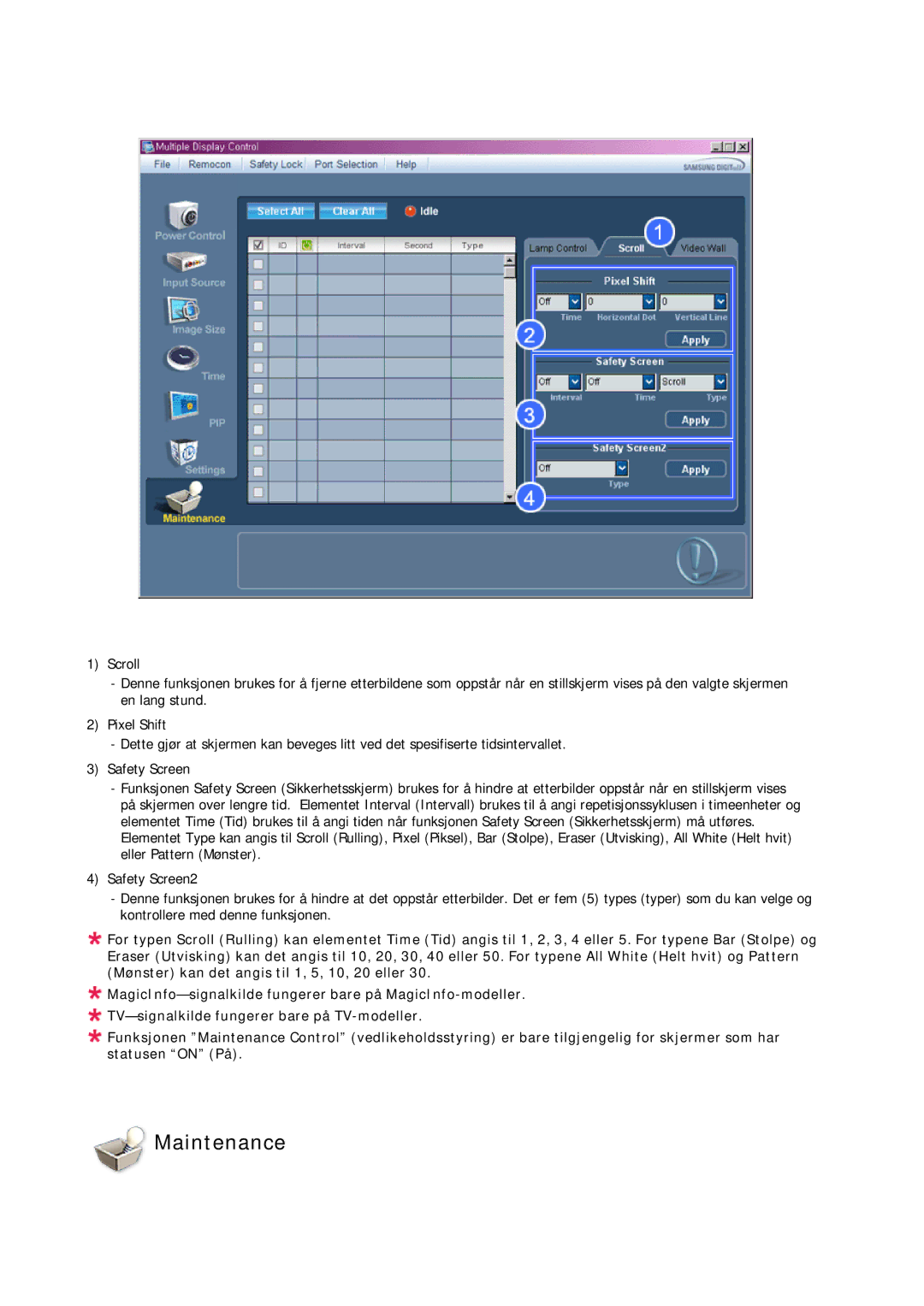 Samsung LH23PTRMBC/EN, LH23PTSMBC/EN, LH23PTTMBC/EN, LH23PTRHBC/EN, LH23PTVHBC/EN manual Maintenance 