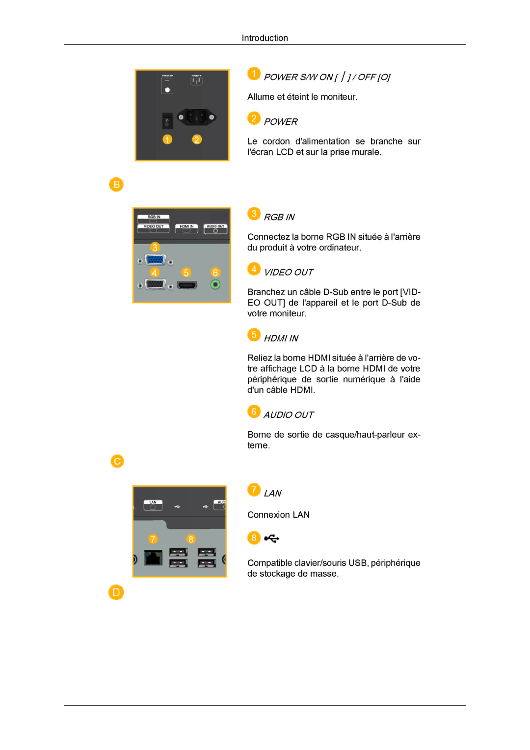 Samsung LH23PTVMBC/EN, LH23PTSMBC/EN, LH23PTRMBC/EN, LH23PTTMBC/EN manual Power 