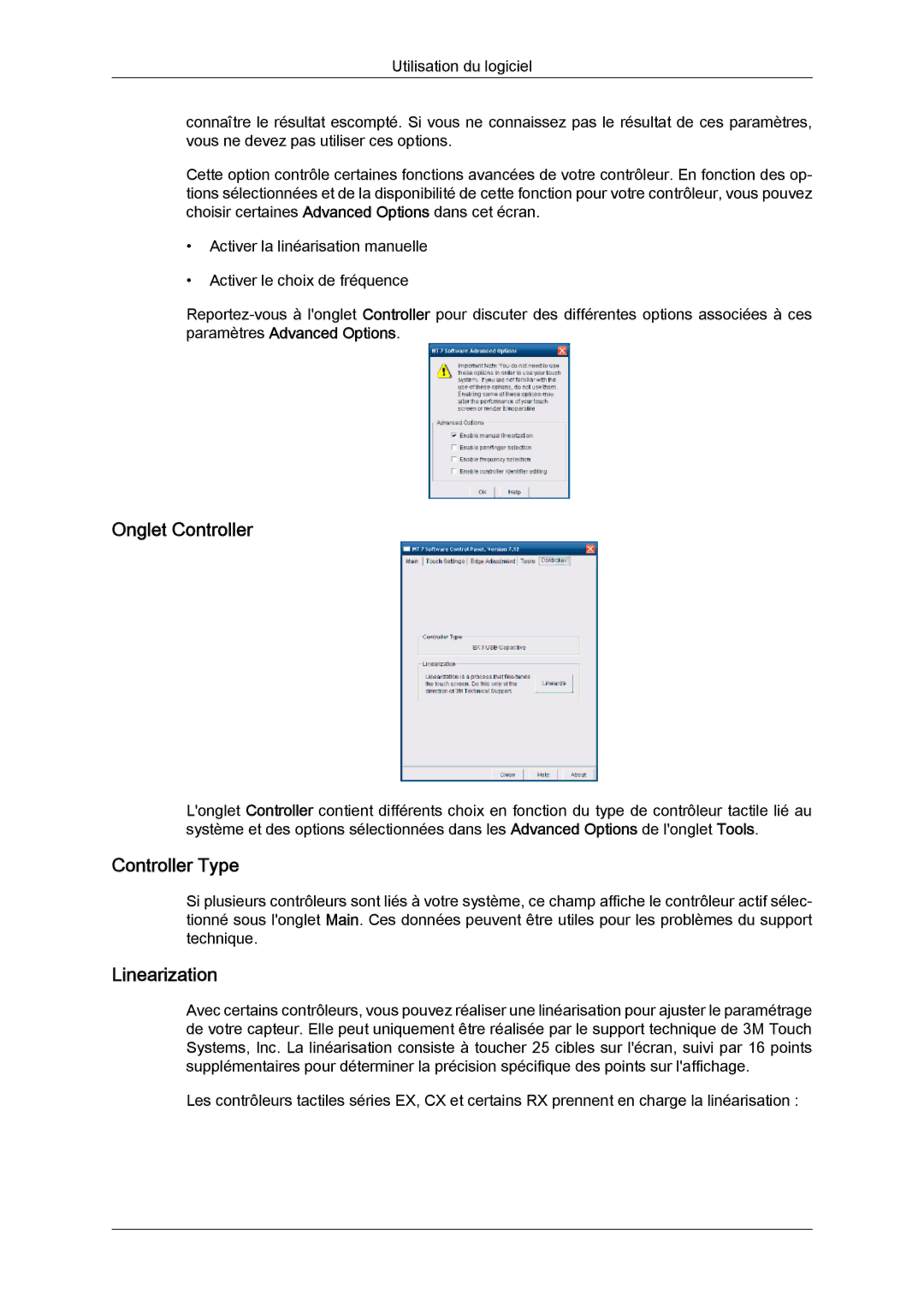 Samsung LH23PTTMBC/EN, LH23PTSMBC/EN, LH23PTRMBC/EN, LH23PTVMBC/EN manual Onglet Controller, Linearization 