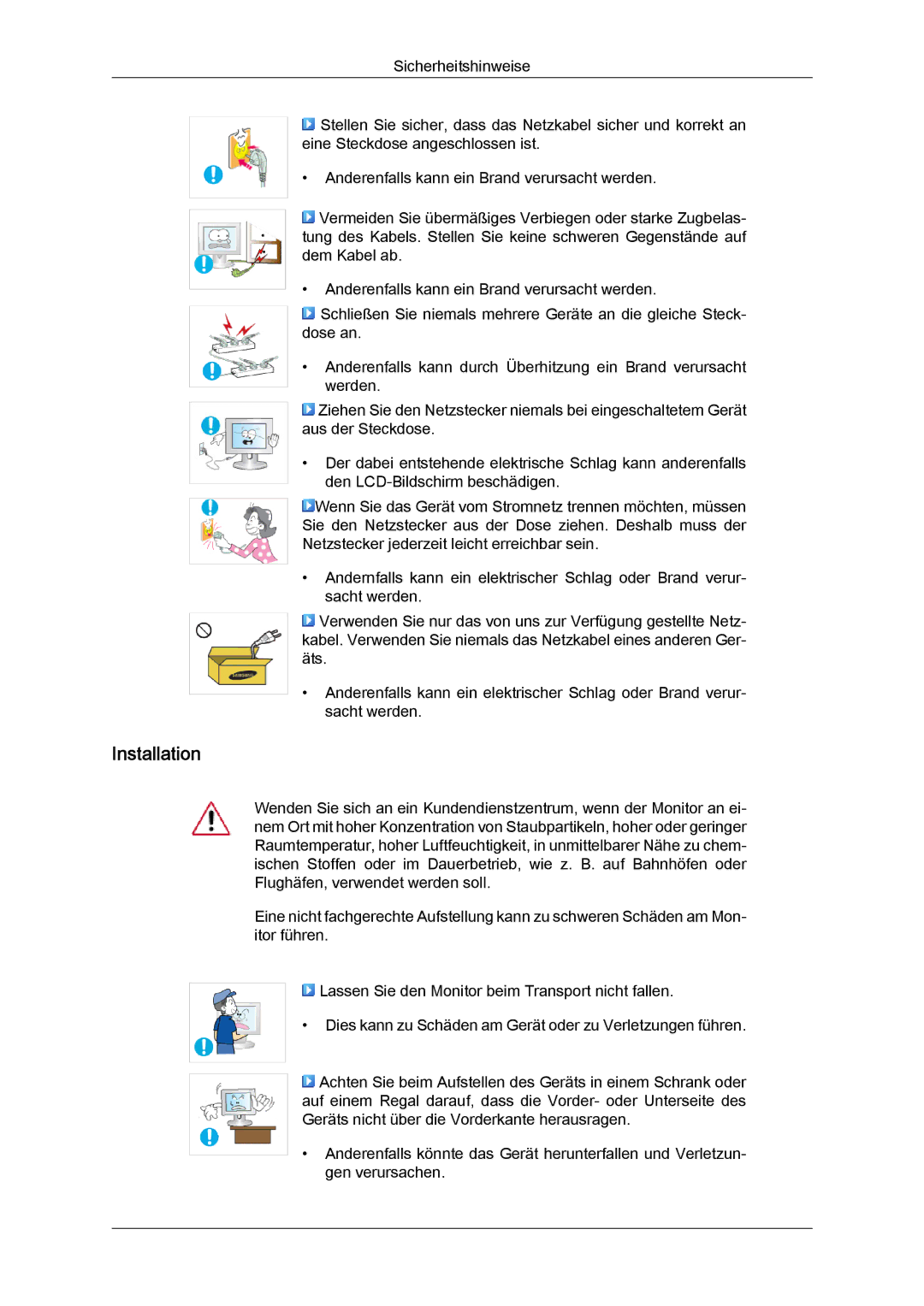 Samsung LH23PTTMBC/EN, LH23PTSMBC/EN, LH23PTRMBC/EN, LH23PTVMBC/EN manual Installation 