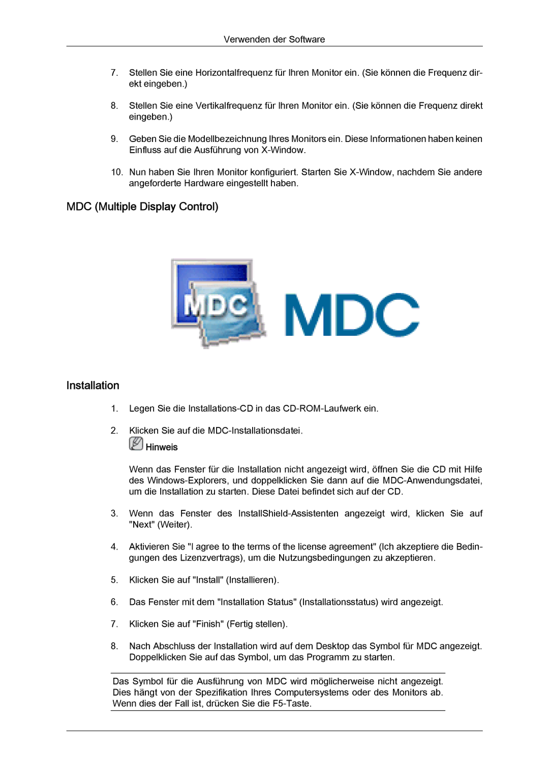 Samsung LH23PTRMBC/EN, LH23PTSMBC/EN, LH23PTVMBC/EN, LH23PTTMBC/EN manual MDC Multiple Display Control Installation 