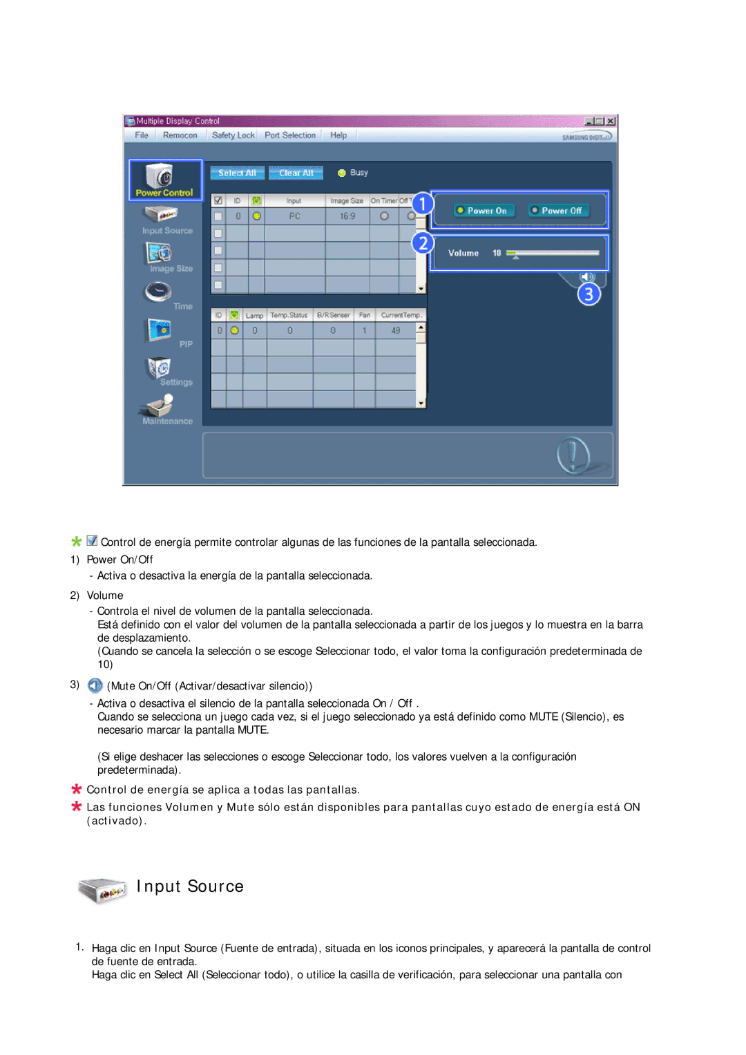 Samsung LH23PTVMBC/EN, LH23PTSMBC/EN, LH23PTRMBC/EN, LH23PTTMBC/EN manual Input Source 