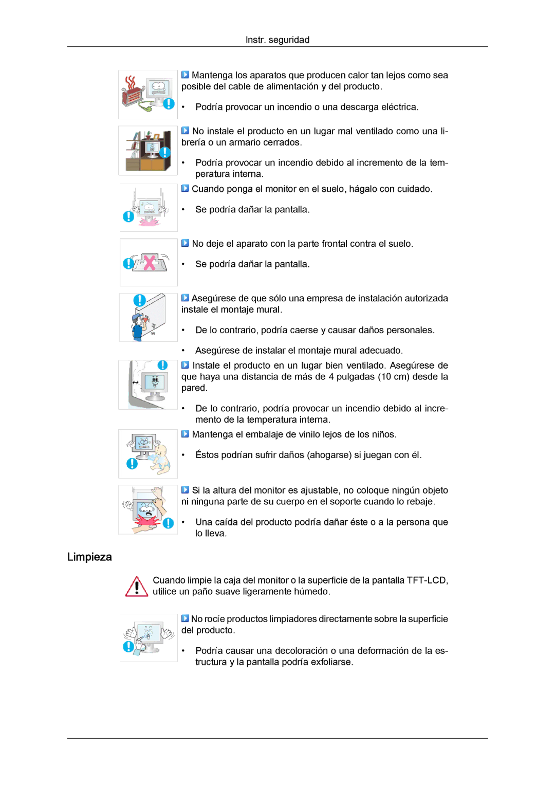 Samsung LH23PTSMBC/EN, LH23PTRMBC/EN, LH23PTVMBC/EN, LH23PTTMBC/EN manual Limpieza 