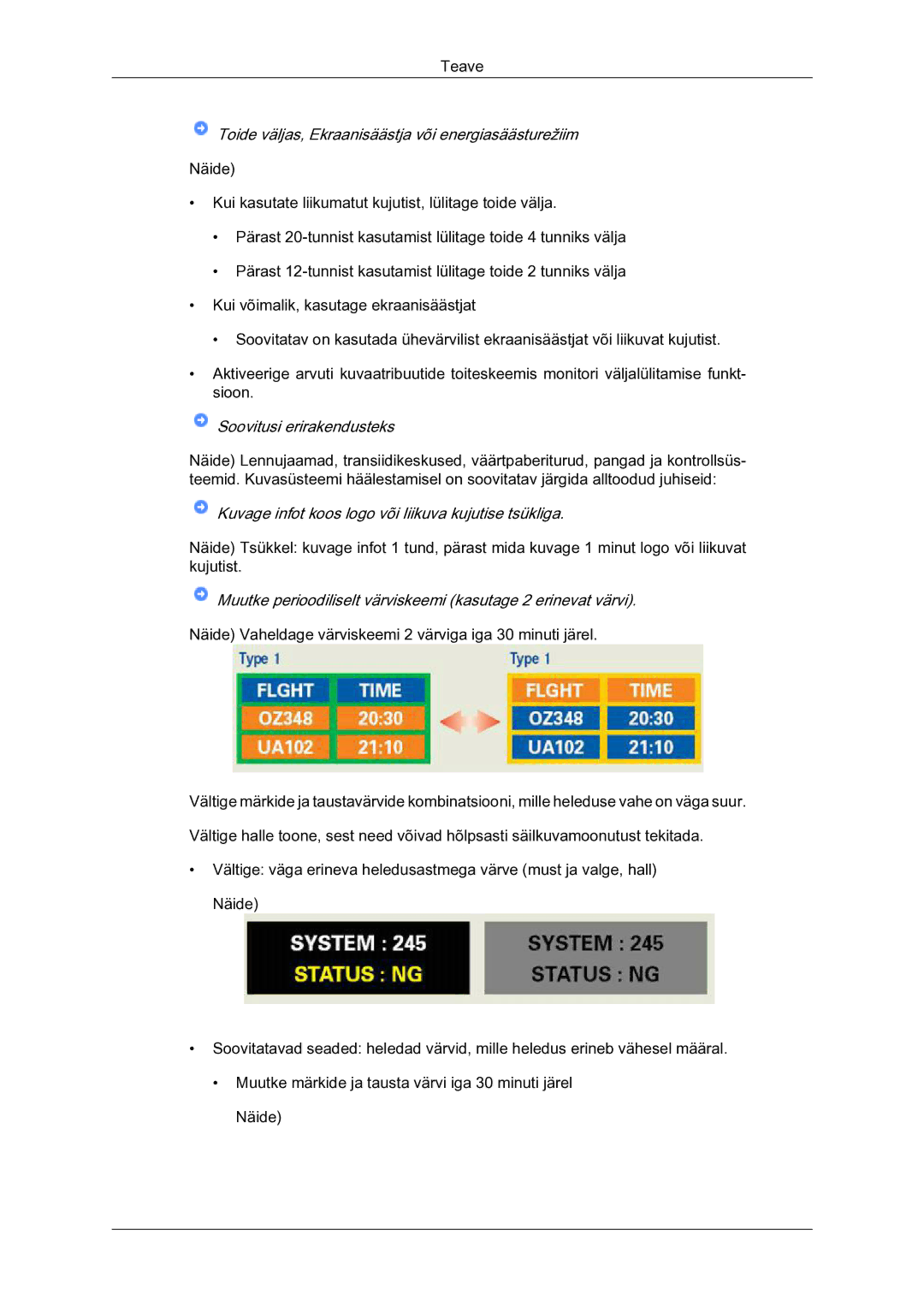 Samsung LH23PTSMBC/EN manual Kuvage infot koos logo või liikuva kujutise tsükliga 