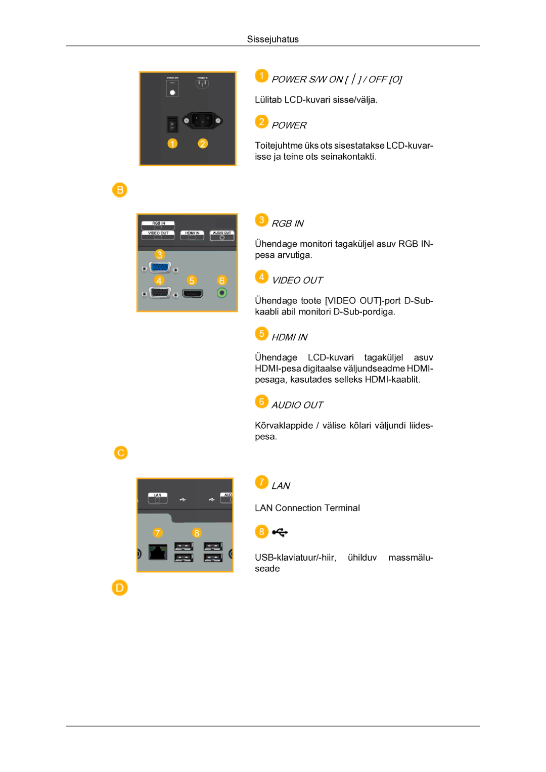 Samsung LH23PTSMBC/EN manual Power 