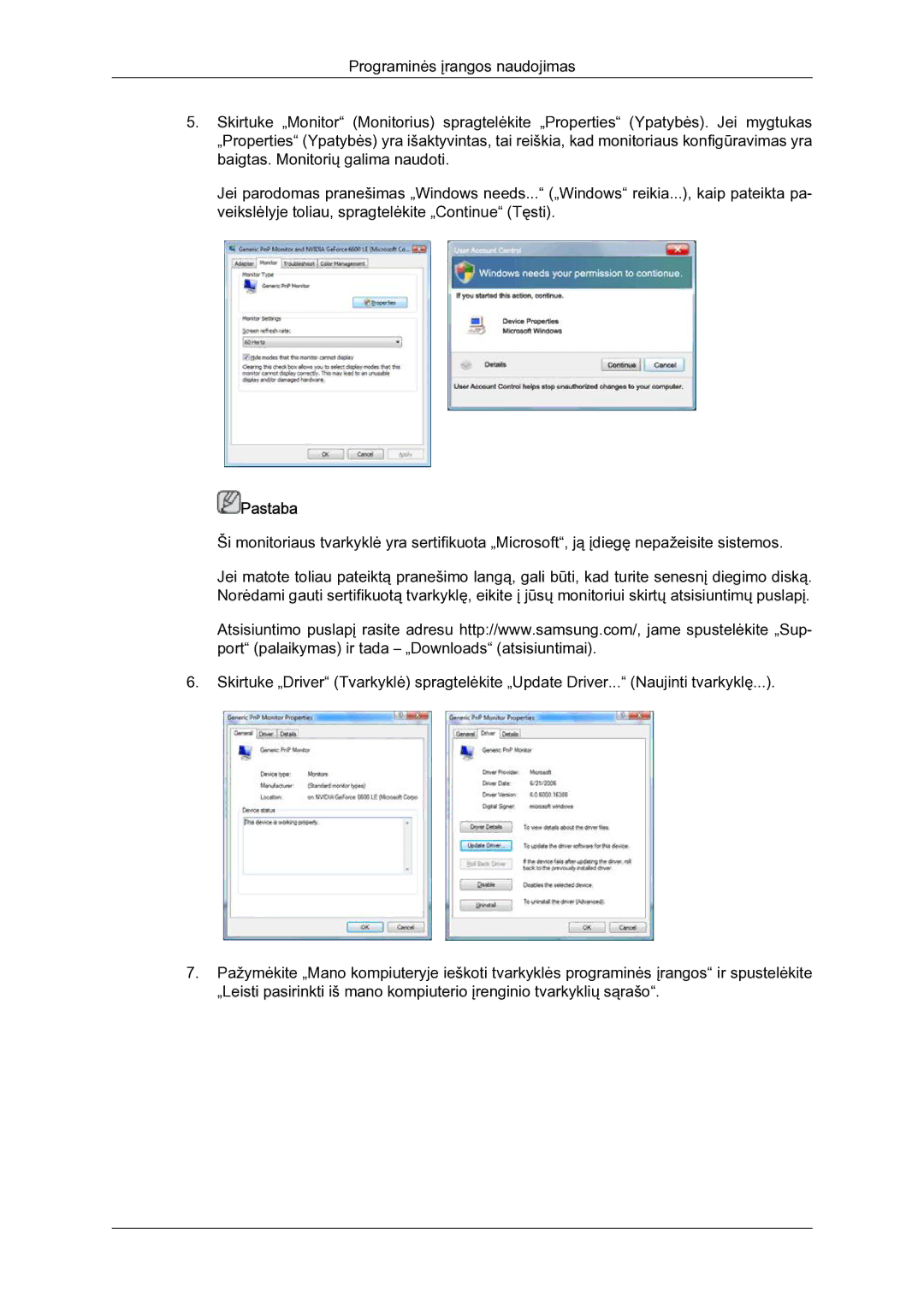 Samsung LH23PTSMBC/EN manual Pastaba 