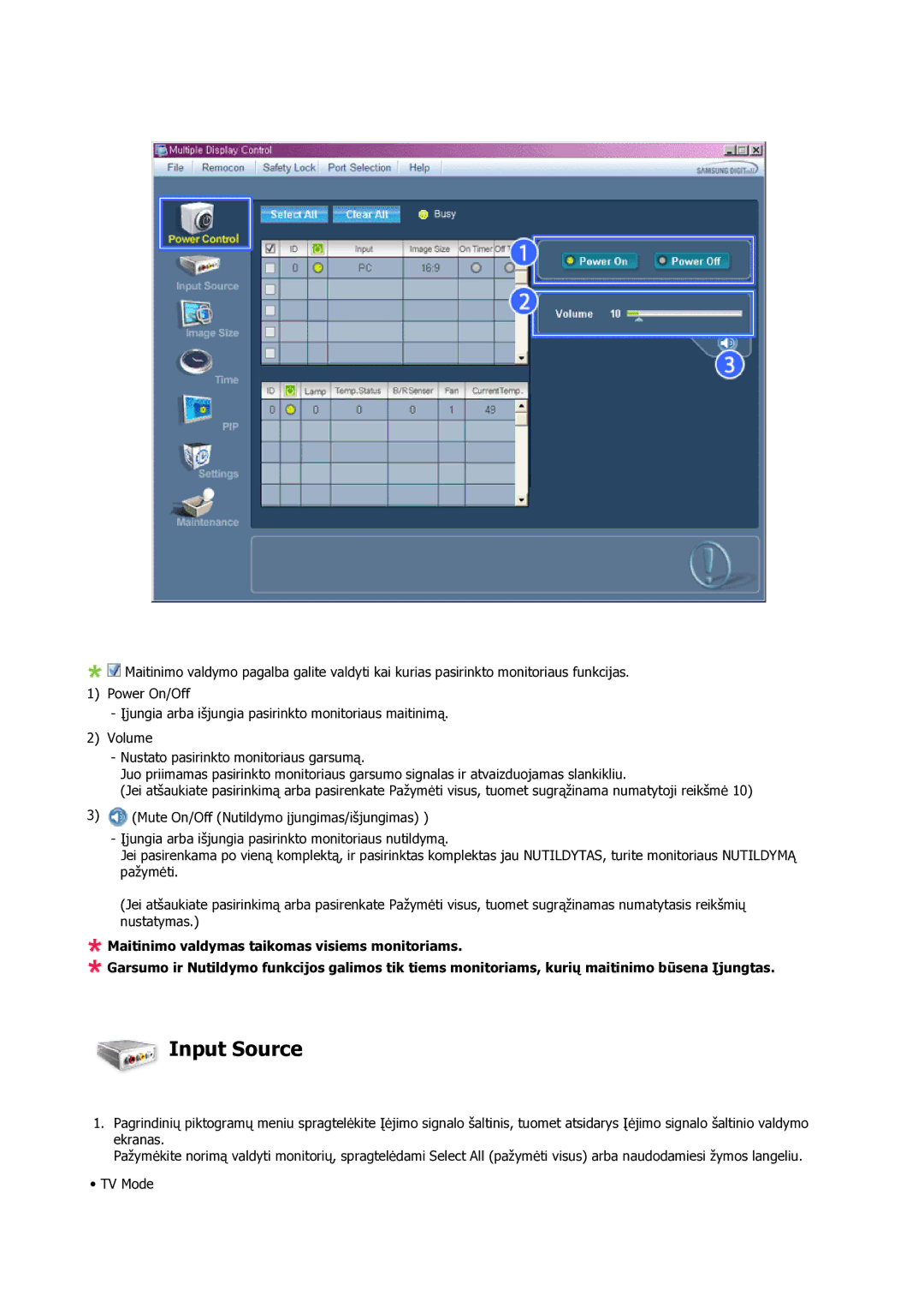 Samsung LH23PTSMBC/EN manual Input Source 