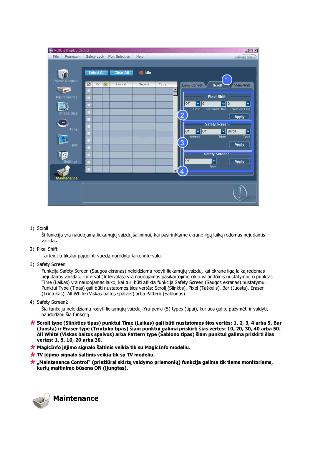 Samsung LH23PTSMBC/EN manual Maintenance 