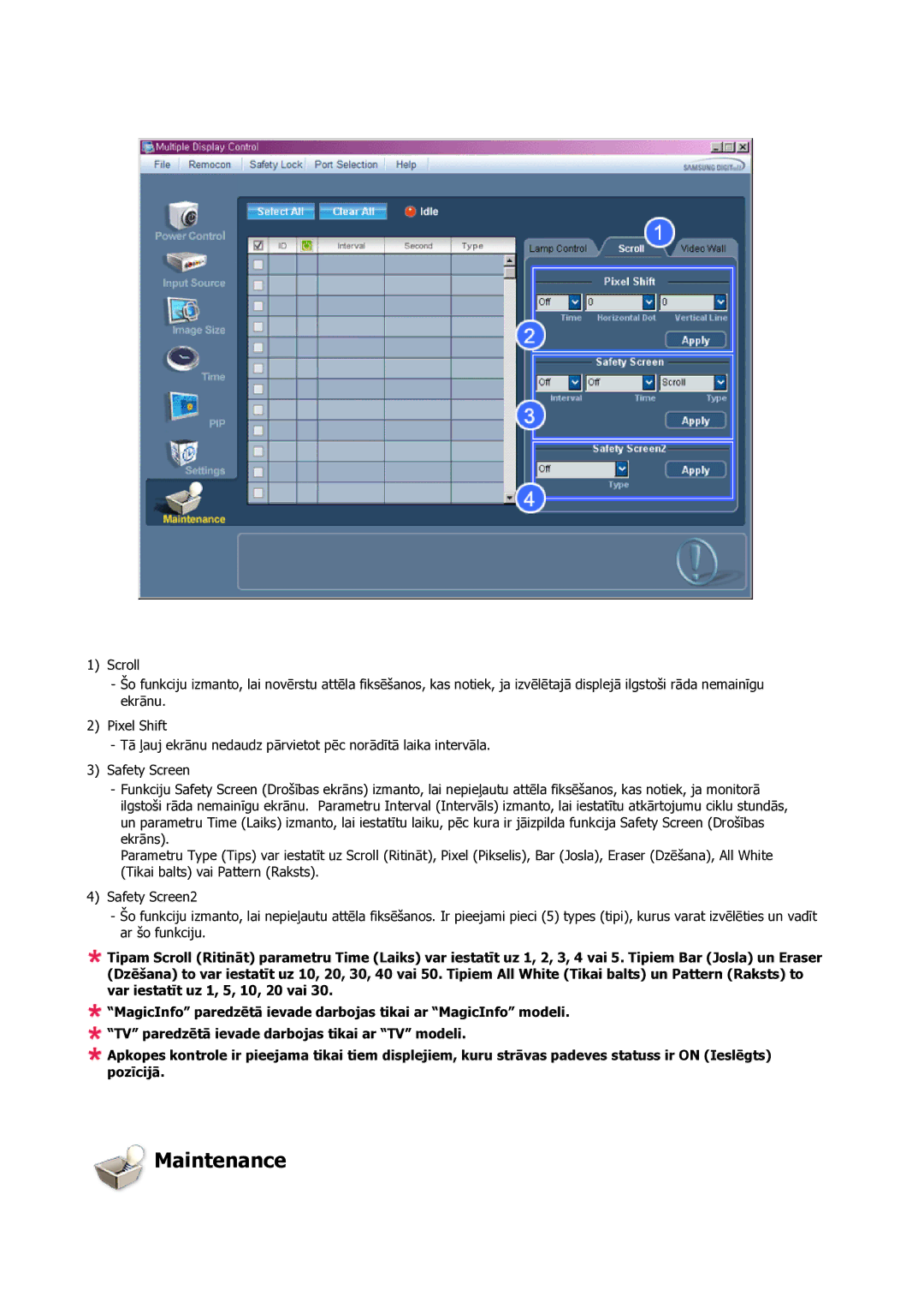 Samsung LH23PTSMBC/EN manual Maintenance 