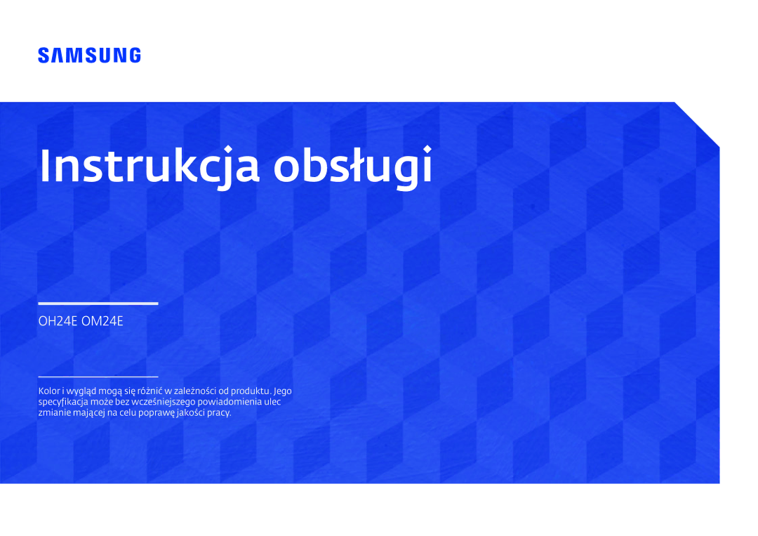 Samsung LH24OHEPKBB/EN, LH24OMEPWBC/EN manual Instrukcja obsługi 