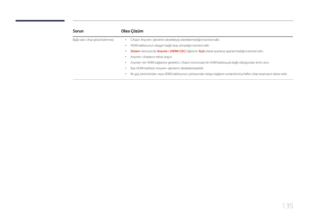 Samsung LH24OHEPKBB/EN, LH24OMEPWBC/EN manual 135 