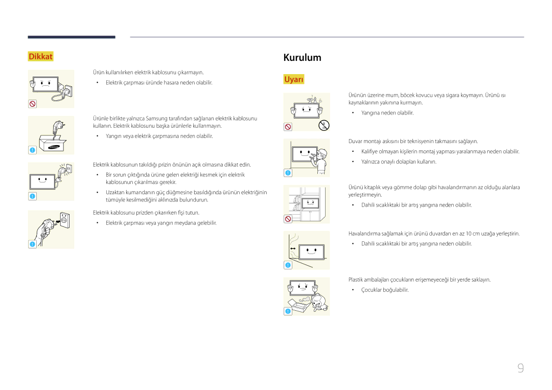 Samsung LH24OHEPKBB/EN, LH24OMEPWBC/EN manual Kurulum 