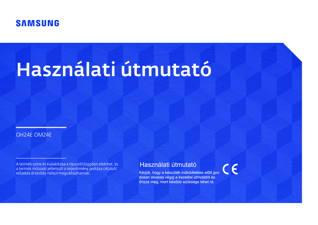 Samsung LH24OHEPKBB/EN, LH24OMEPWBC/EN manual Használati útmutató 