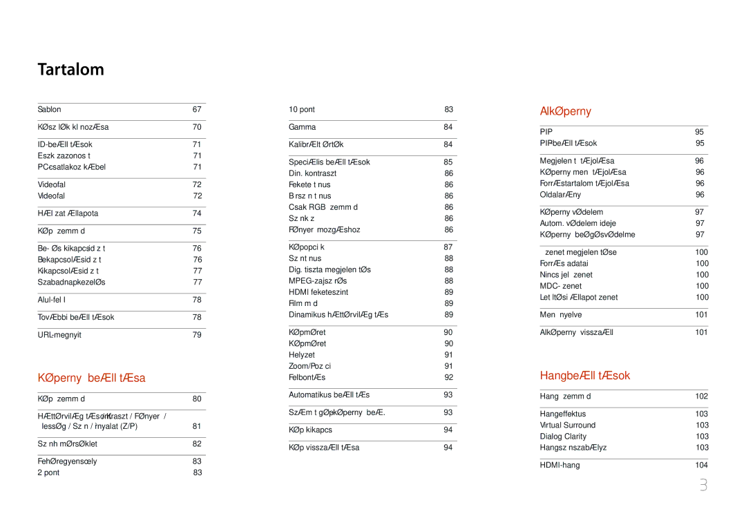 Samsung LH24OHEPKBB/EN, LH24OMEPWBC/EN manual Képernyő beállítása 