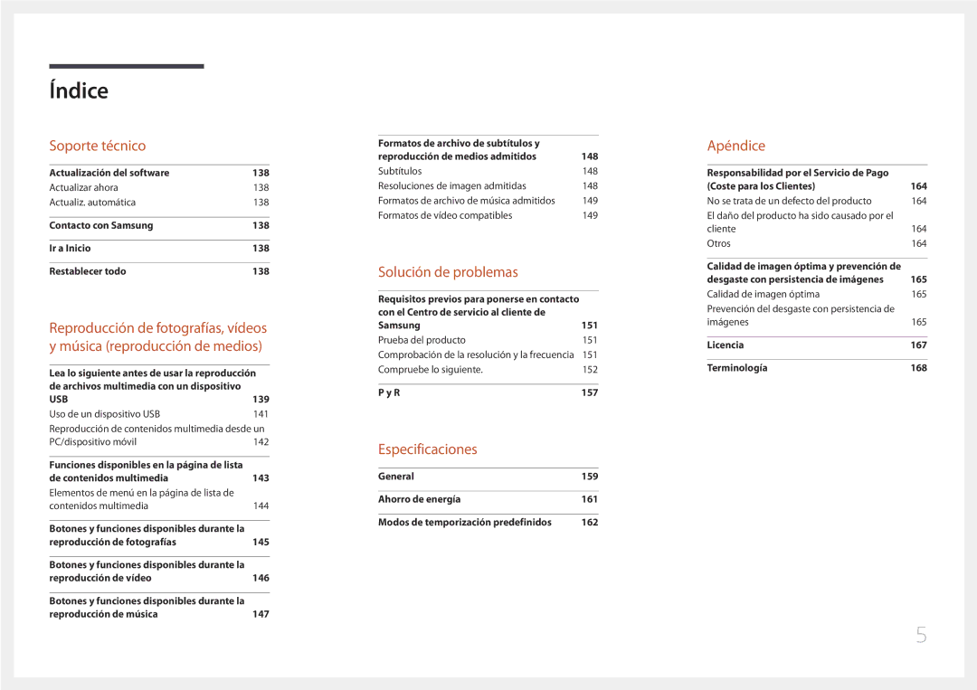 Samsung LH24OHEPKBB/EN, LH24OMEPWBC/EN manual Especificaciones 