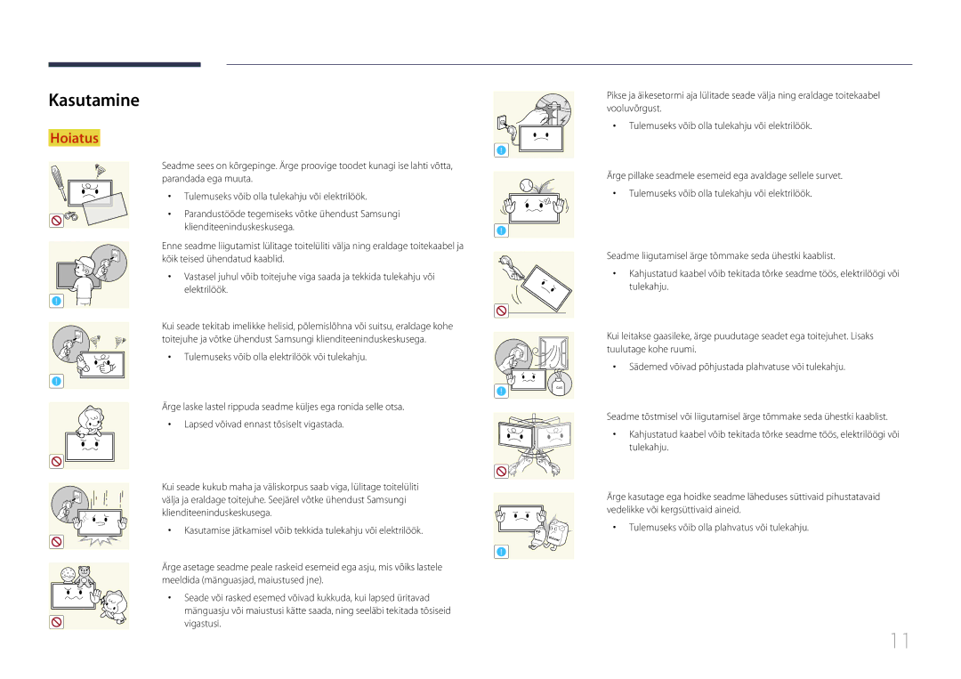 Samsung LH24OMEPWBC/EN manual Kasutamine 