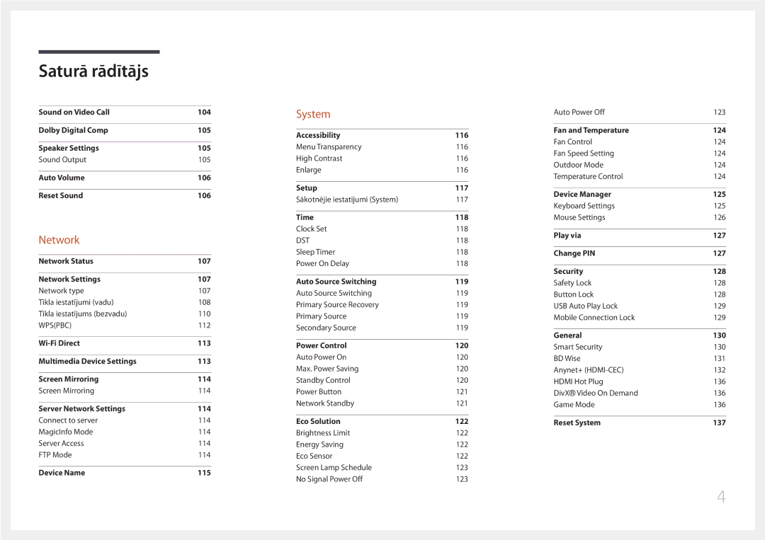 Samsung LH24OMEPWBC/EN manual Network 