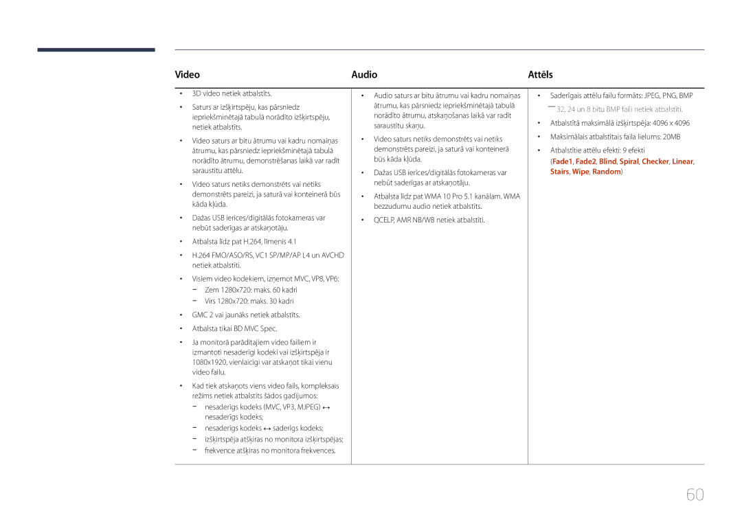 Samsung LH24OMEPWBC/EN manual Video Audio, Attēls 