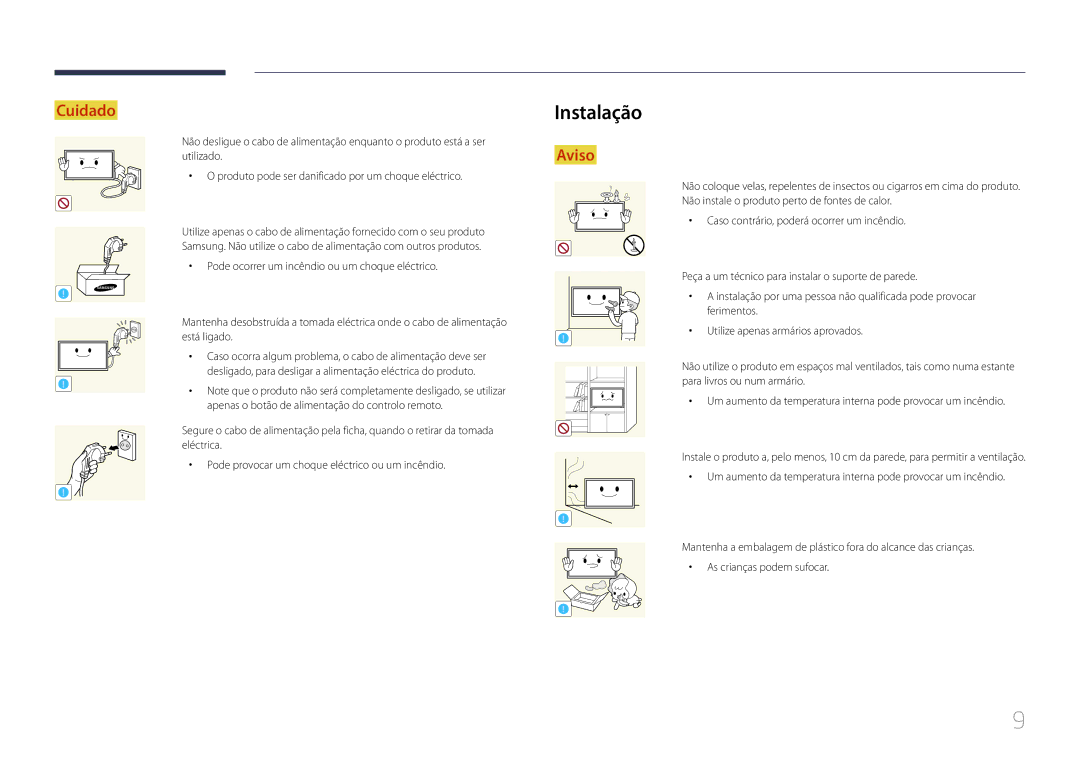 Samsung LH24OMEPWBC/EN manual Instalação 