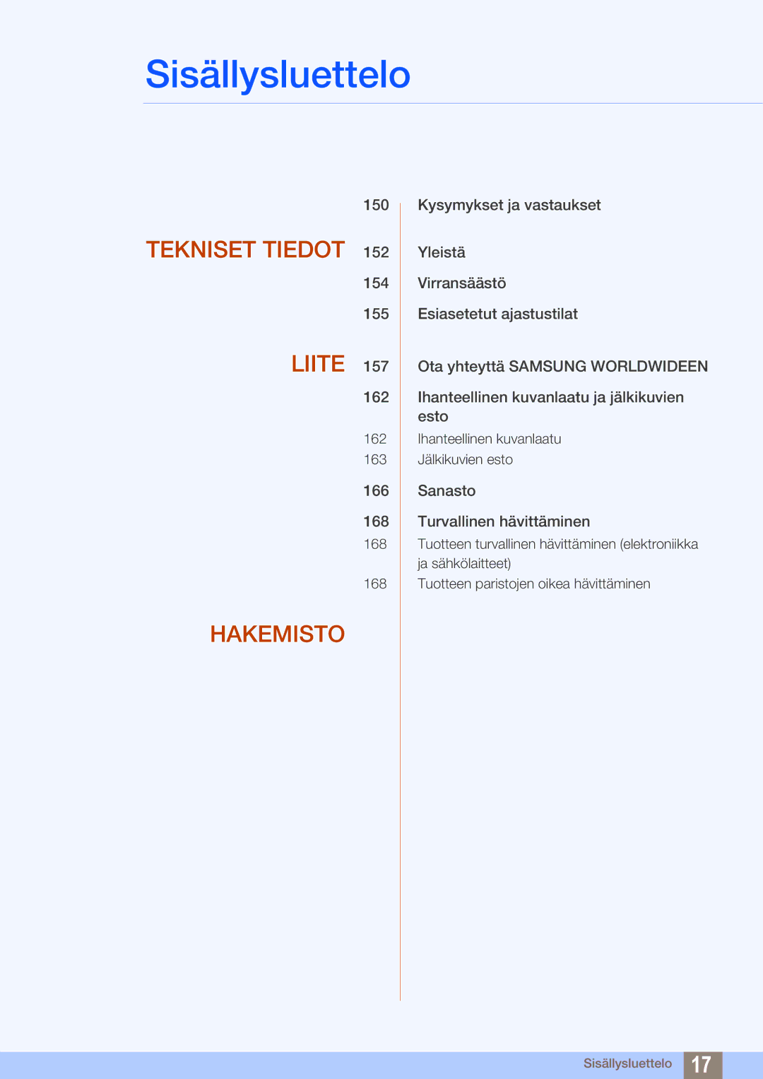 Samsung LH32ARPLBC/EN manual Tekniset Tiedot 