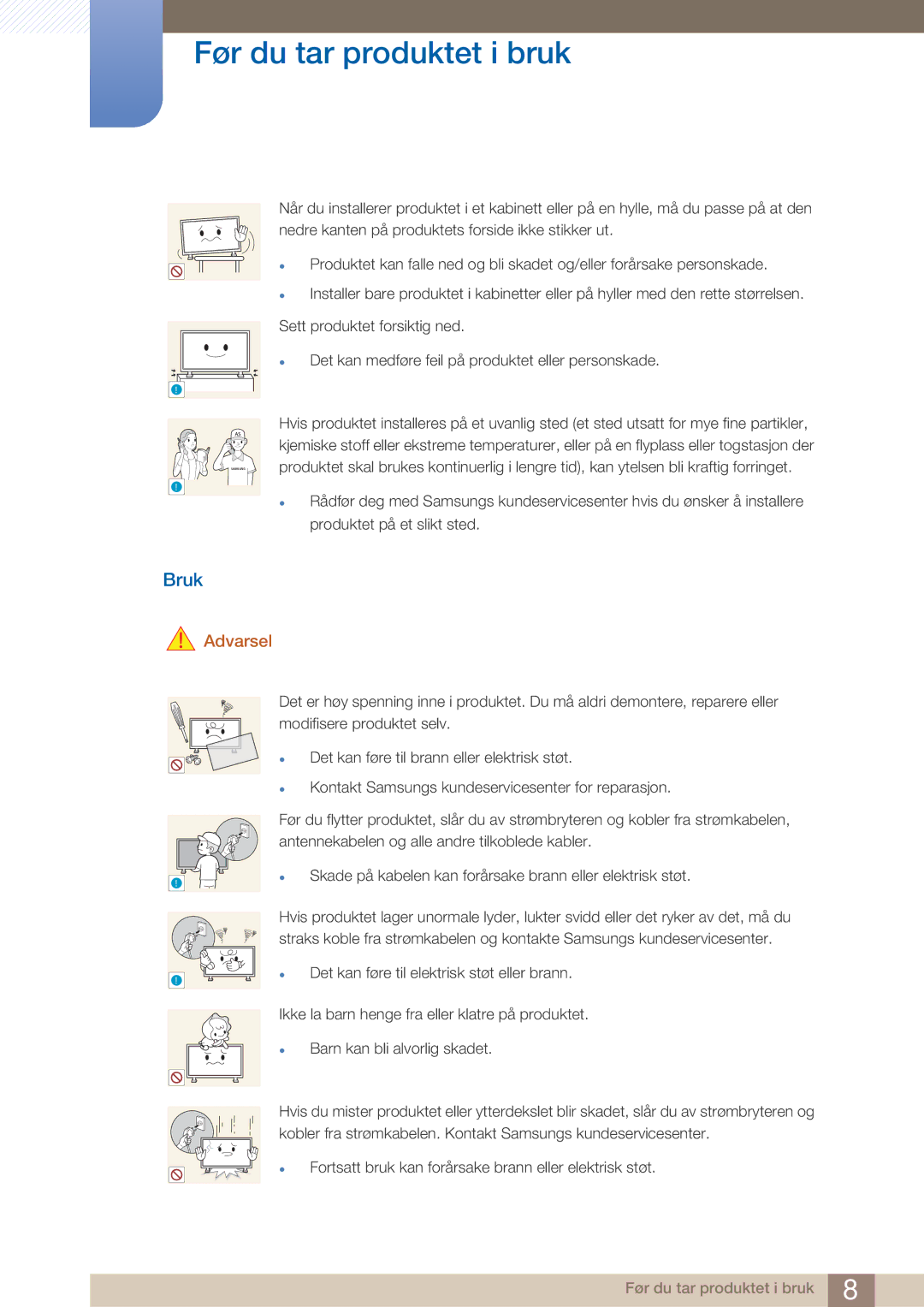 Samsung LH32ARPLBC/EN manual Bruk 