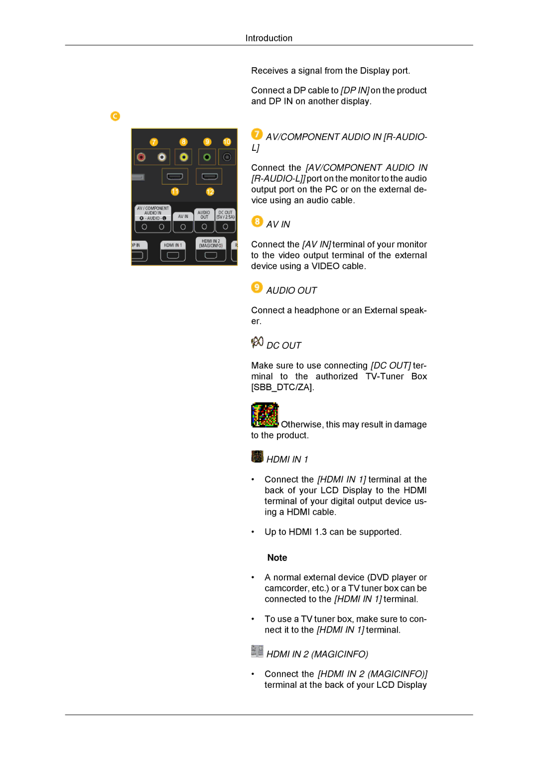 Samsung LH32CRTMBC/EN, LH32CRSMBC/EN, LH32CRSMBD/EN, LH32CRTMBC/XJ, LH32CRSMBD/XJ manual Audio OUT 