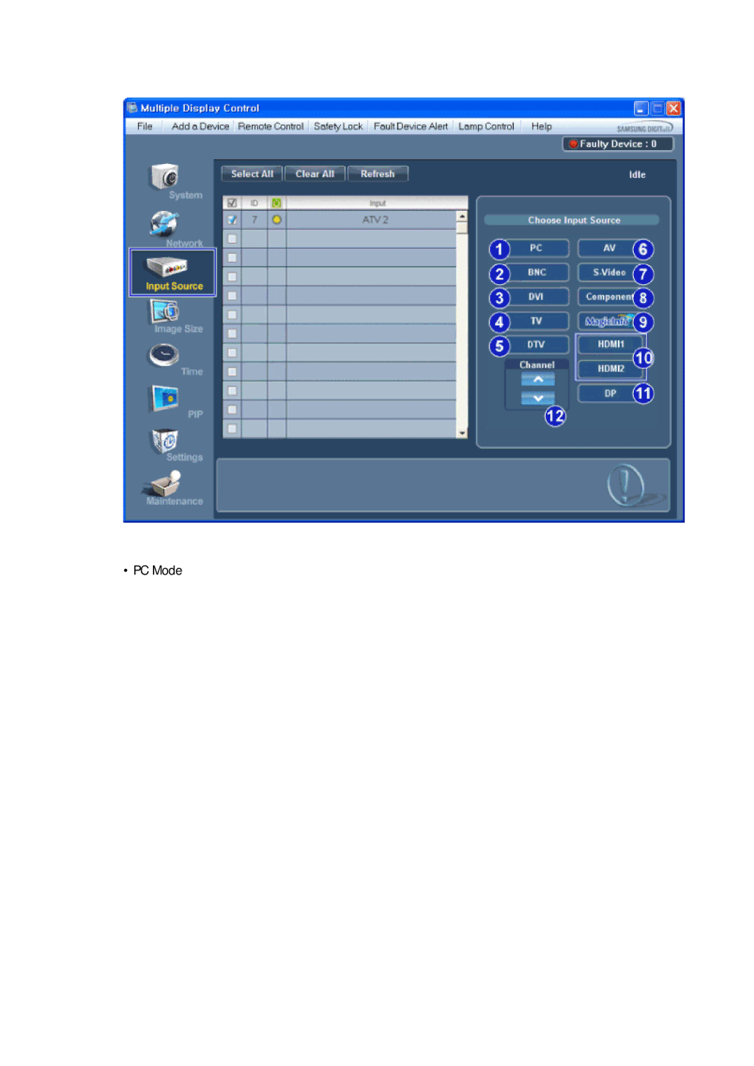 Samsung LH32CRTMBC/XJ, LH32CRTMBC/EN, LH32CRSMBC/EN, LH32CRSMBD/EN, LH32CRSMBD/XJ manual PC Mode 