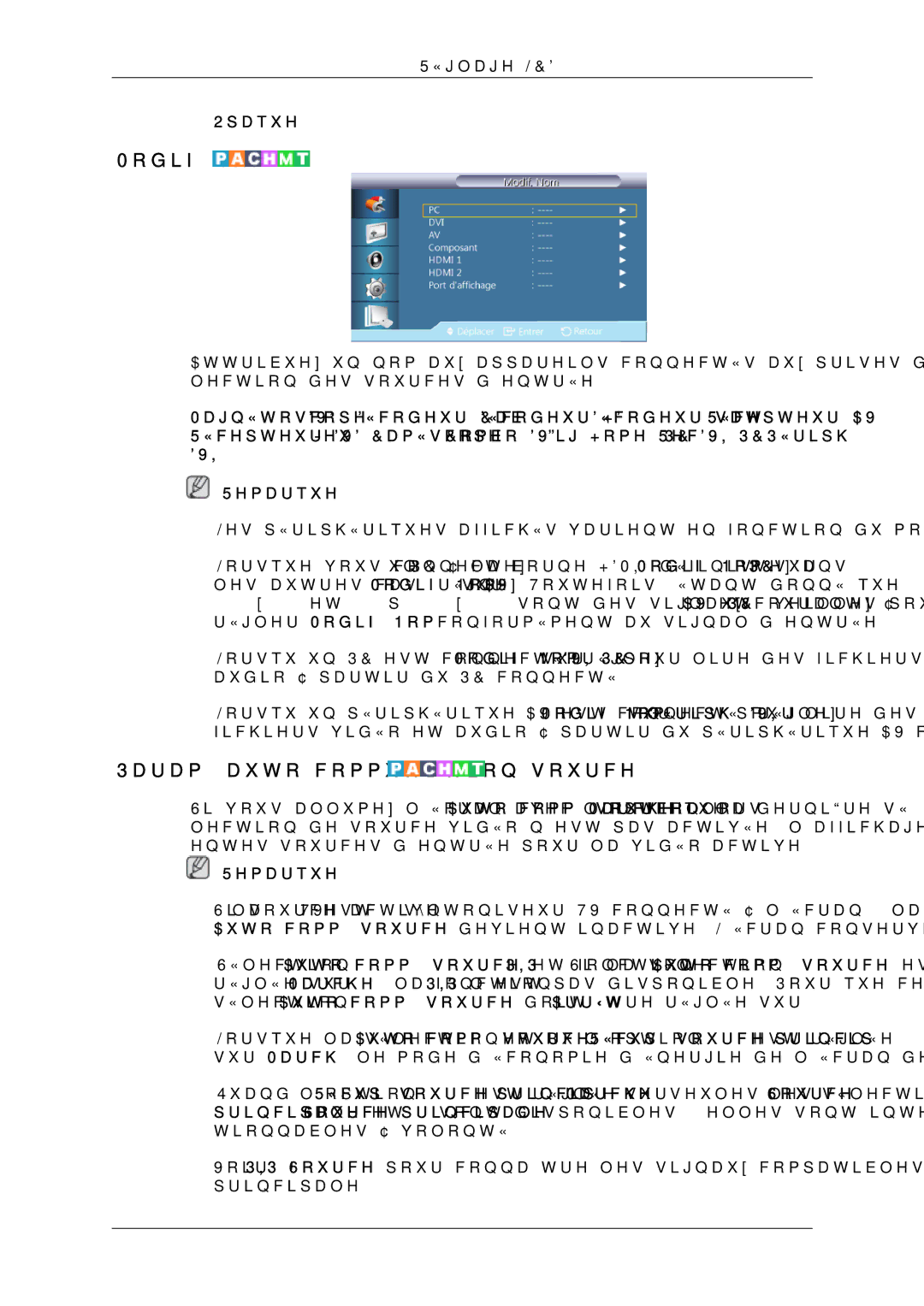 Samsung LH32CRTMBC/EN, LH32CRSMBC/EN, LH32CRSMBD/EN manual Modif. Nom, Param. auto-commutation source, Opaque 