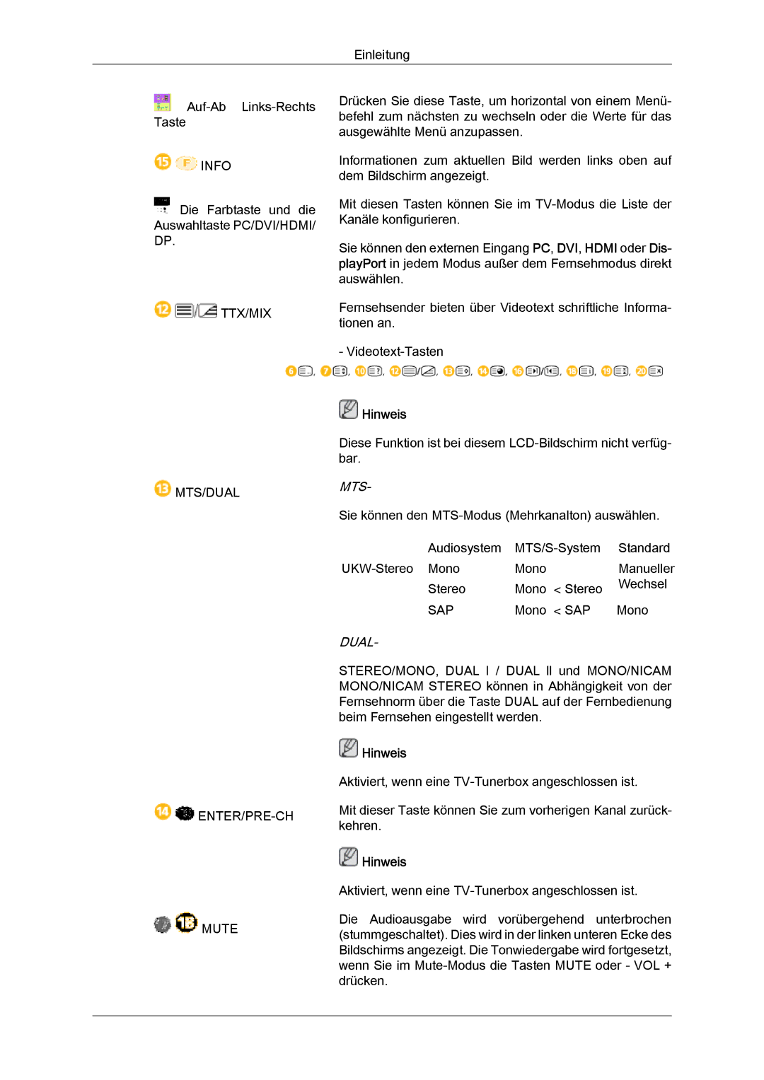 Samsung LH32CRTMBC/EN, LH32CRSMBC/EN, LH32CRSMBD/EN manual Mts, Dual 