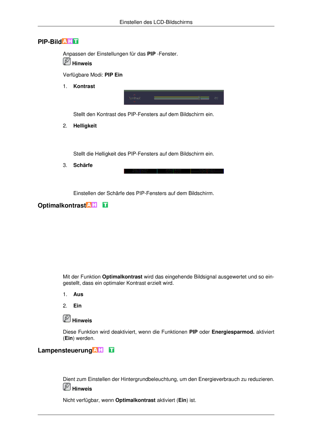 Samsung LH32CRSMBD/EN, LH32CRTMBC/EN, LH32CRSMBC/EN manual Anpassen der Einstellungen für das PIP -Fenster 