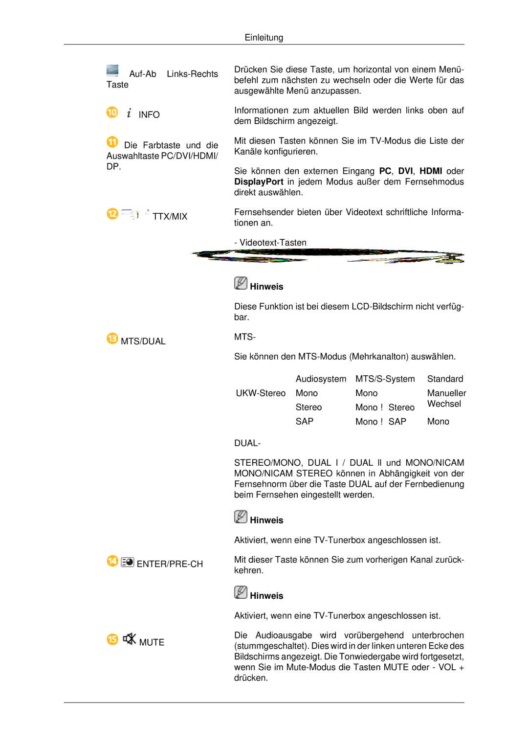 Samsung LH32CRSMBD/EN, LH32CRTMBC/EN, LH32CRSMBC/EN manual Mts 