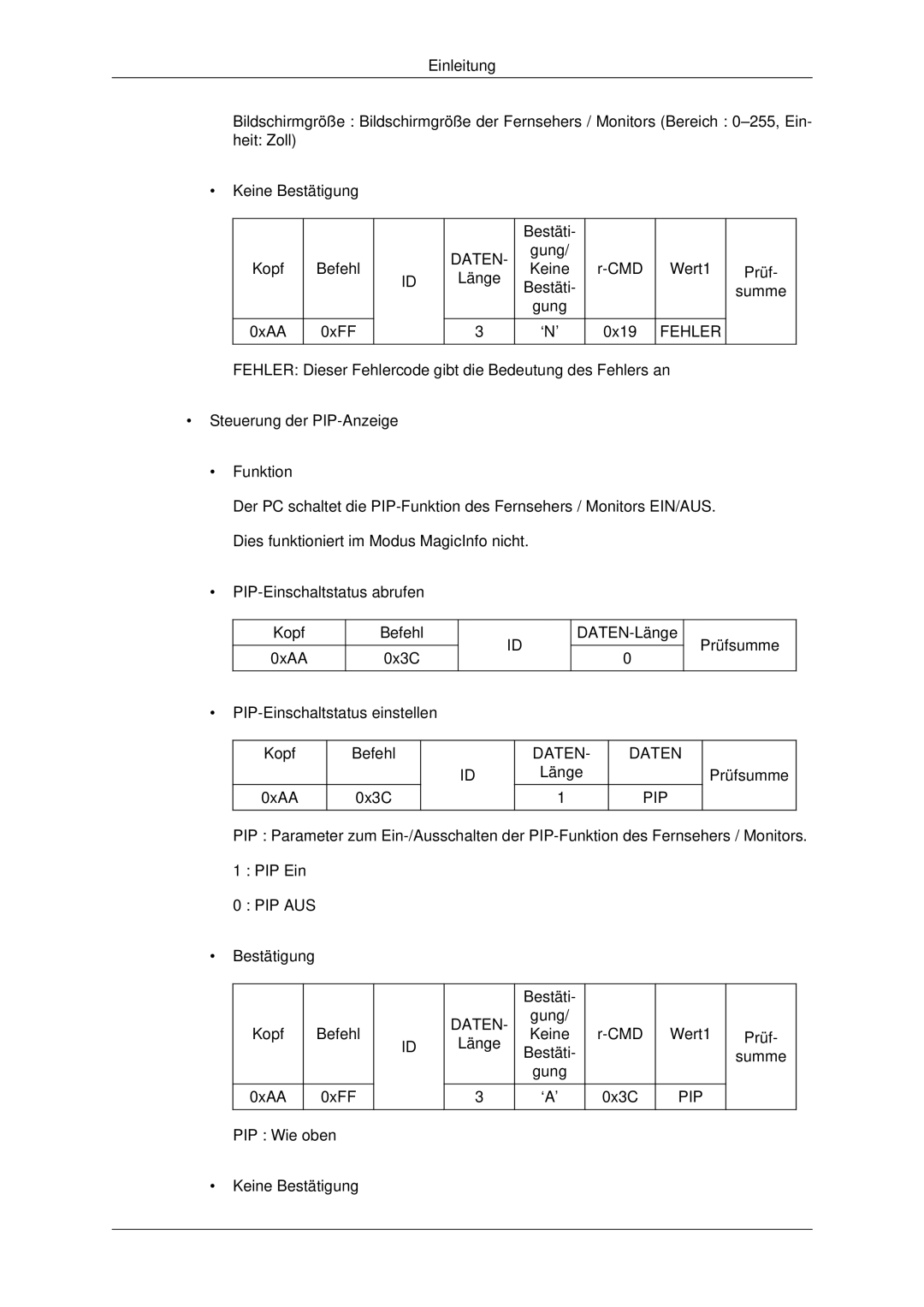 Samsung LH32CRSMBD/EN, LH32CRTMBC/EN, LH32CRSMBC/EN manual Pip Aus 