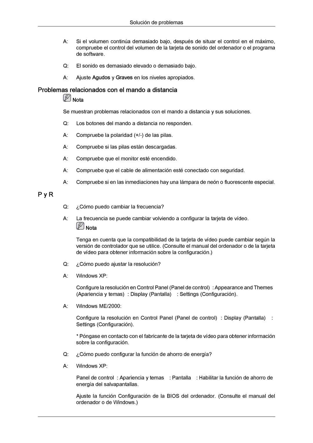 Samsung LH32CRTMBC/EN, LH32CRSMBC/EN, LH32CRSMBD/EN manual Problemas relacionados con el mando a distancia 