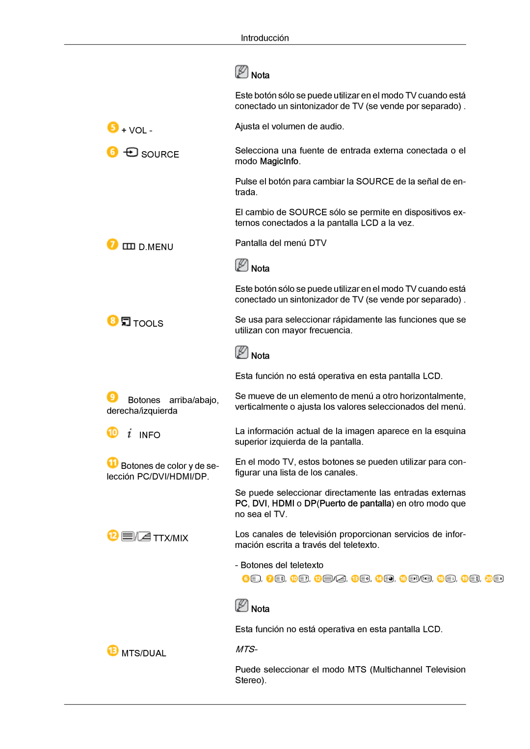 Samsung LH32CRSMBC/EN, LH32CRTMBC/EN, LH32CRSMBD/EN manual Mts 