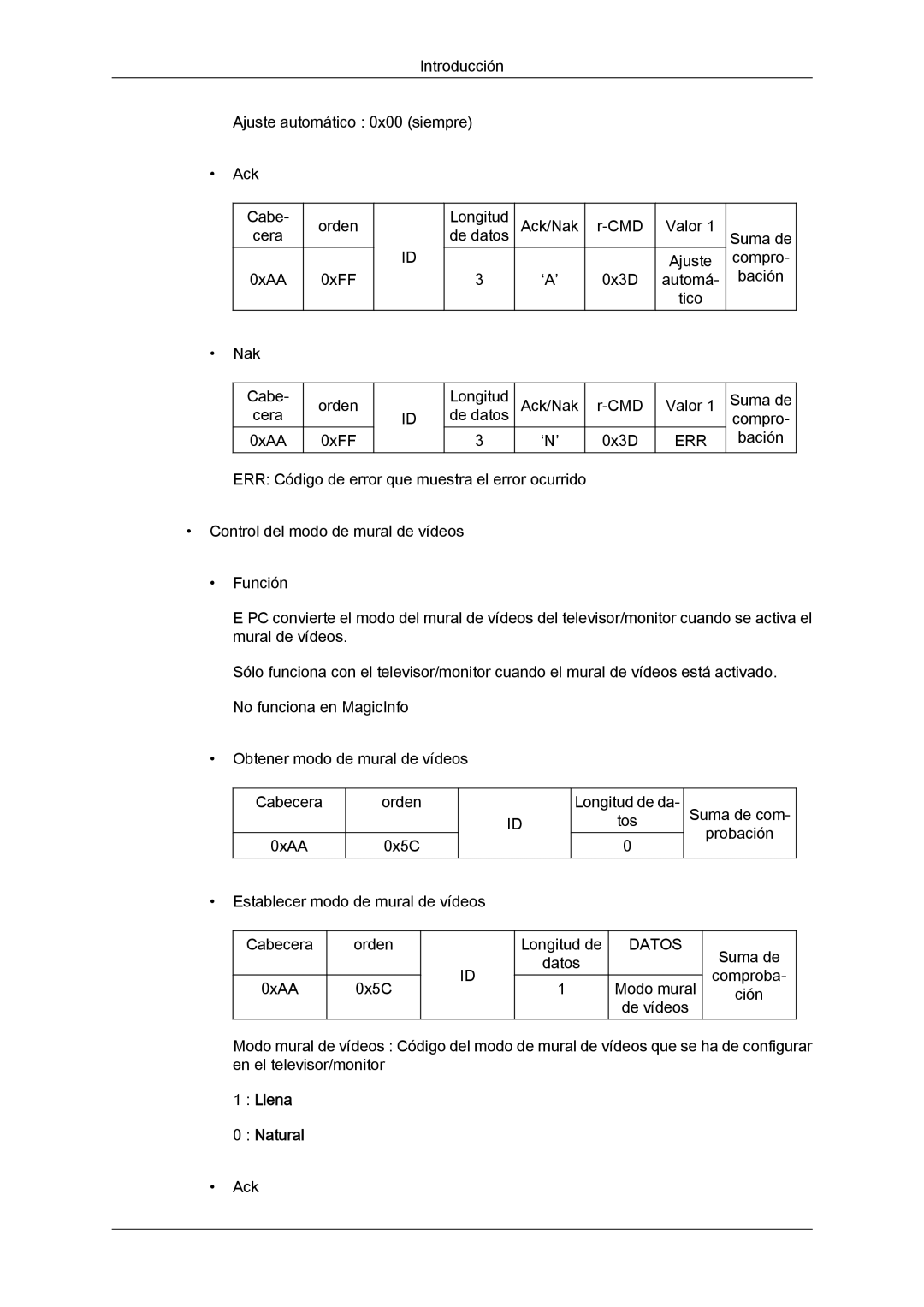 Samsung LH32CRSMBD/EN, LH32CRTMBC/EN, LH32CRSMBC/EN manual Llena Natural 