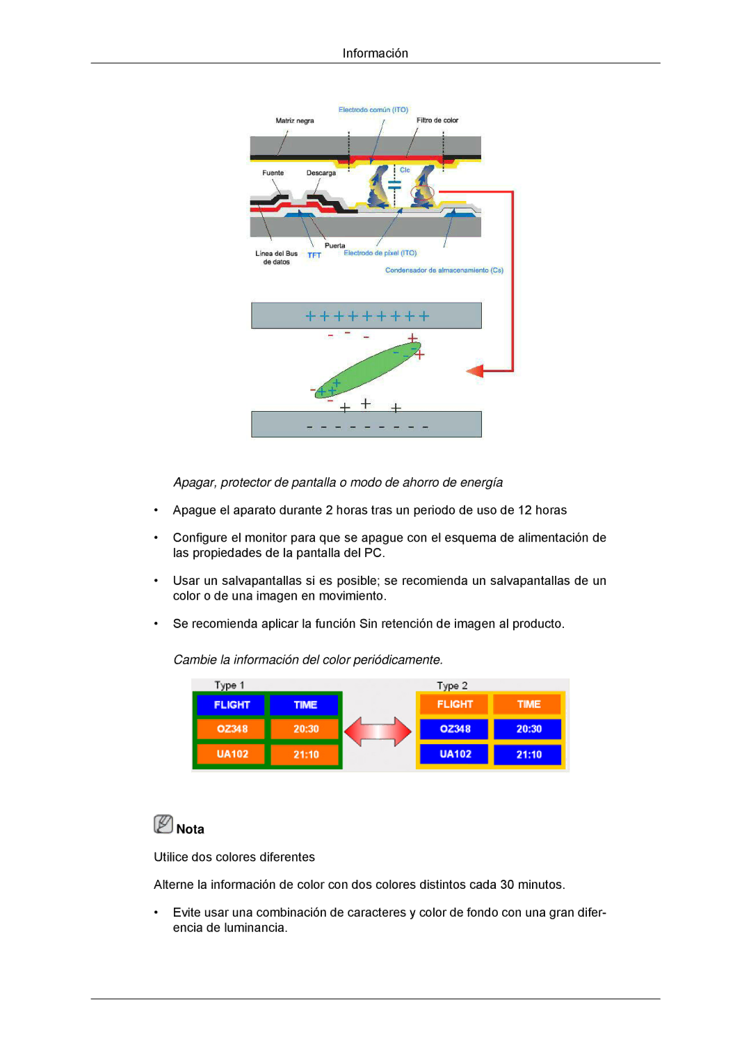 Samsung LH32CRSMBD/EN, LH32CRTMBC/EN, LH32CRSMBC/EN manual Apagar, protector de pantalla o modo de ahorro de energía 