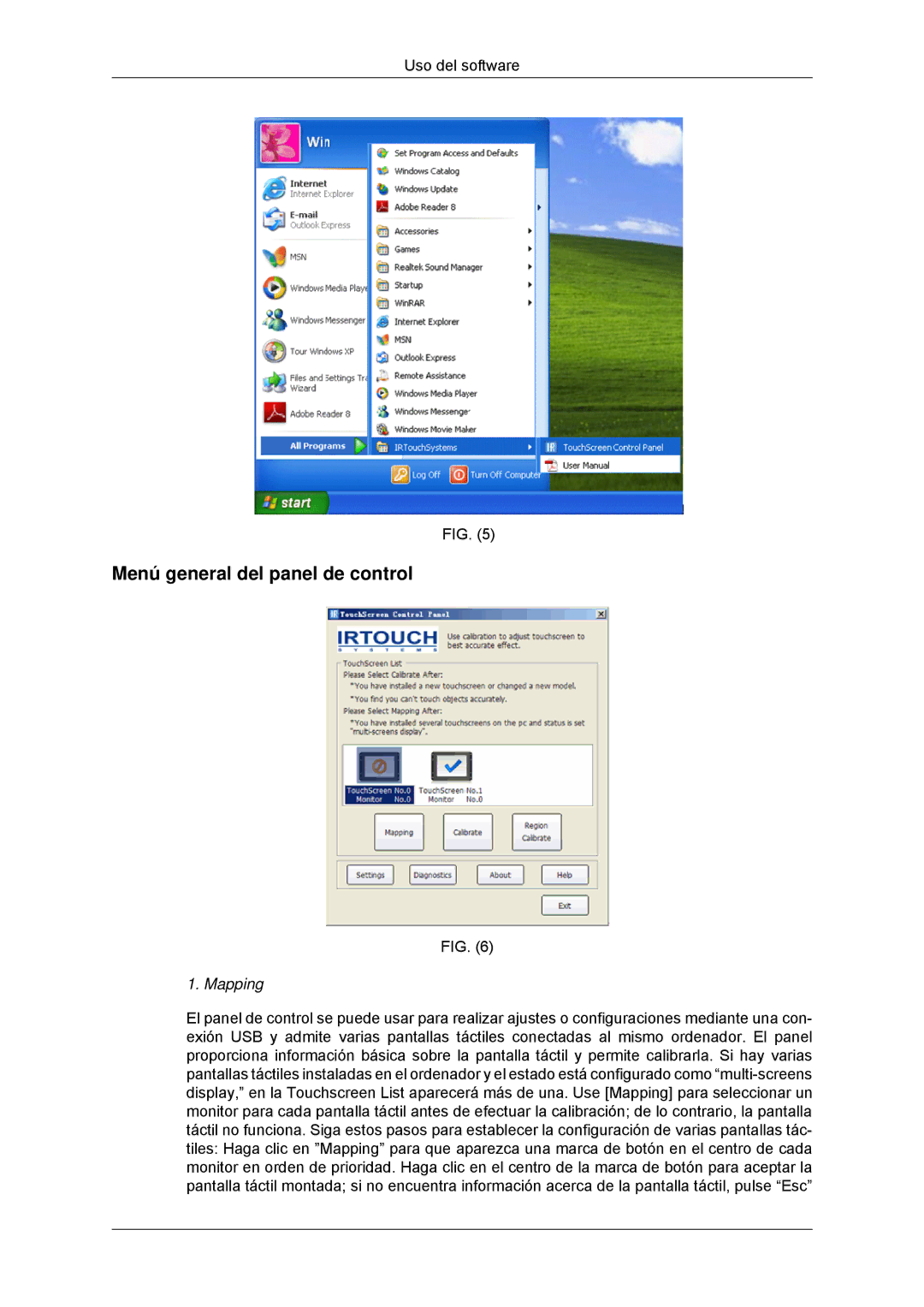 Samsung LH32CRSMBC/EN, LH32CRTMBC/EN, LH32CRSMBD/EN manual Menú general del panel de control, Mapping 